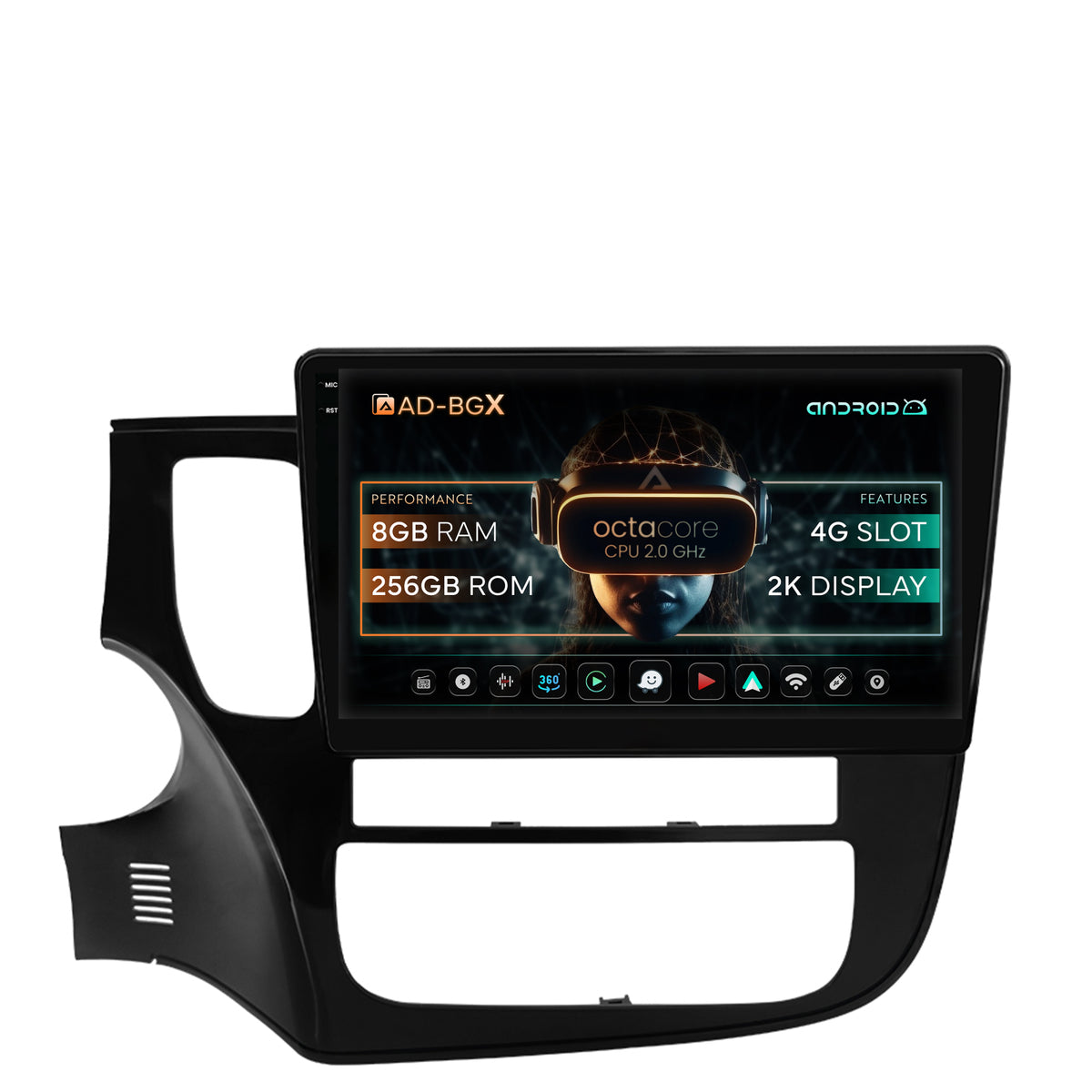 Navigatie Mitsubishi Outlander (2013-2020), Android, X-Octacore / 8GB RAM + 256GB ROM, 10.36 Inch - AD-BGX10008+AD-BGRKIT268