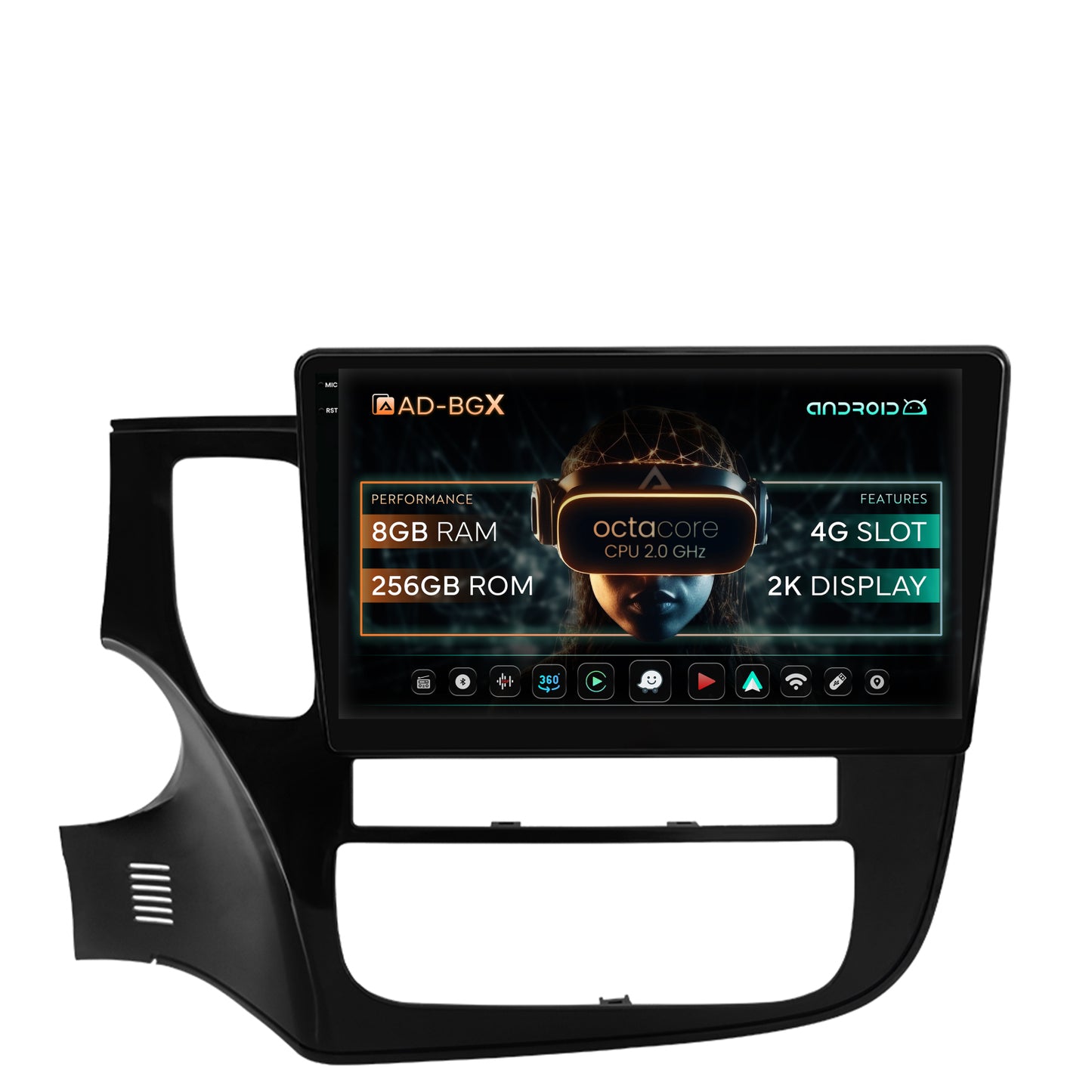 Navigatie Mitsubishi Outlander (2013-2020), Android, X-Octacore / 8GB RAM + 256GB ROM, 10.36 Inch - AD-BGX10008+AD-BGRKIT268