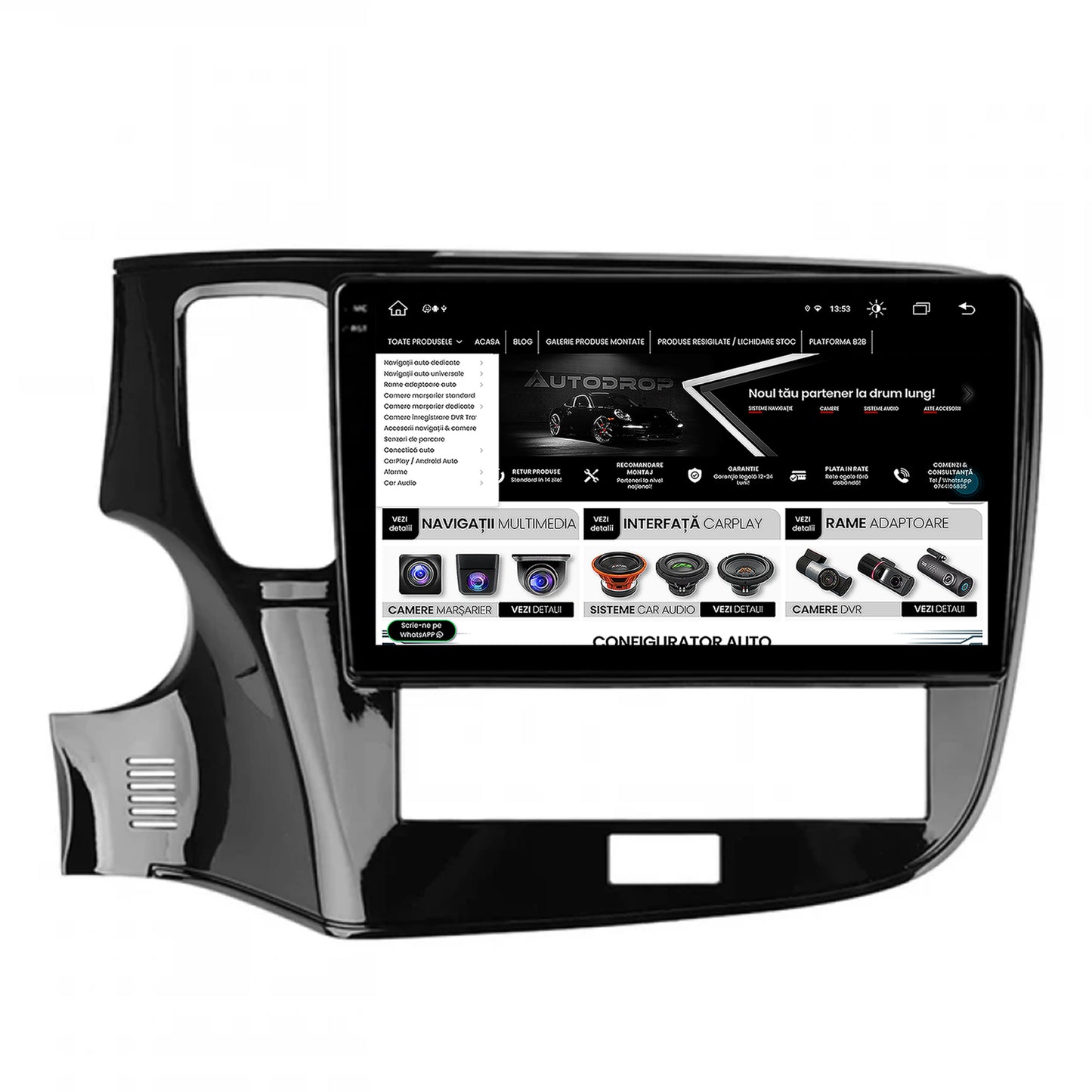 Navigatie Mitsubishi Outlander (2019-2021), Android, V-Octacore / 4GB RAM + 64GB ROM, 10.36 Inch - AD-BGV10004+AD-BGRKIT281
