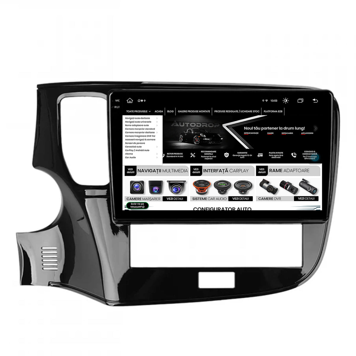 Navigatie Mitsubishi Outlander (2019-2021), Android, X-Octacore / 8GB RAM + 256GB ROM, 10.36 Inch - AD-BGX10008+AD-BGRKIT281