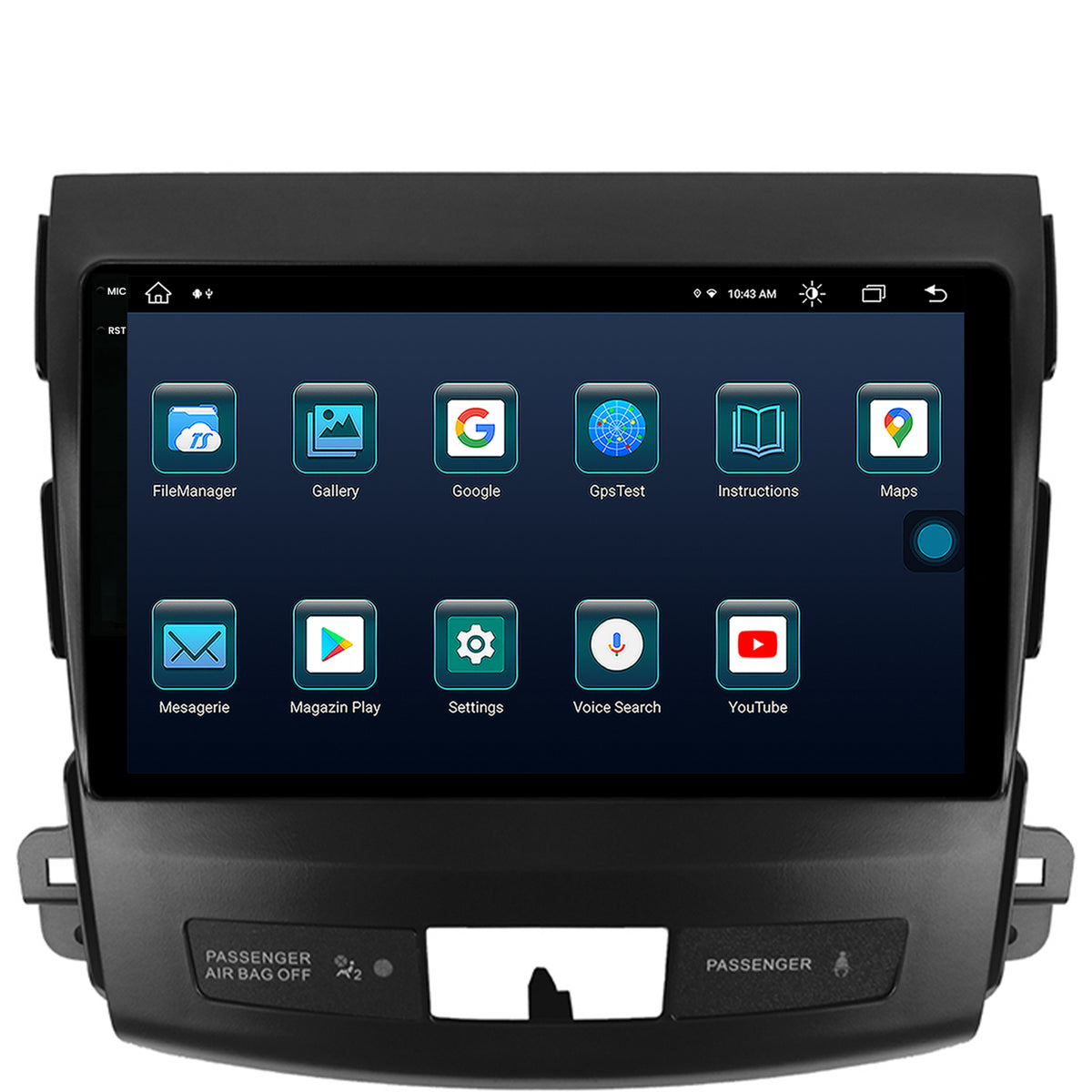 Navigatie Mitsubishi Outlander / Peugeot 4007 / Citron C-Crosser, Android, X-Octacore / 8GB RAM + 256GB ROM, 9.5 Inch - AD-BGX9008+AD-BGRKIT276
