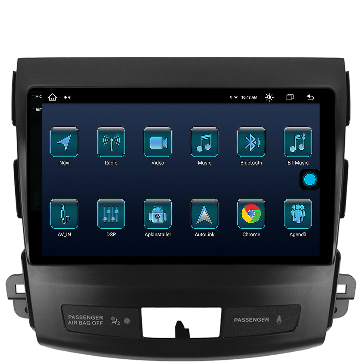 Navigatie Mitsubishi Outlander / Peugeot 4007 / Citron C-Crosser, Android, X-Octacore / 8GB RAM + 256GB ROM, 9.5 Inch - AD-BGX9008+AD-BGRKIT276