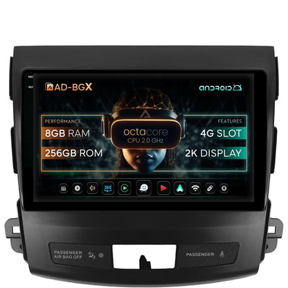 Navigatie Mitsubishi Outlander / Peugeot 4007 / Citron C-Crosser, Android, X-Octacore / 8GB RAM + 256GB ROM, 9.5 Inch - AD-BGX9008+AD-BGRKIT276