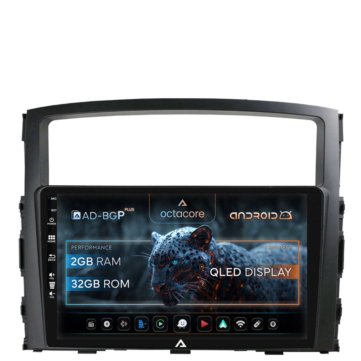 Navigatie Mitsubishi Pajero (2006-2014), Android, P-Octacore / 2GB RAM + 32GB ROM, 9 Inch - AD-BGP9002+AD-BGRKIT271