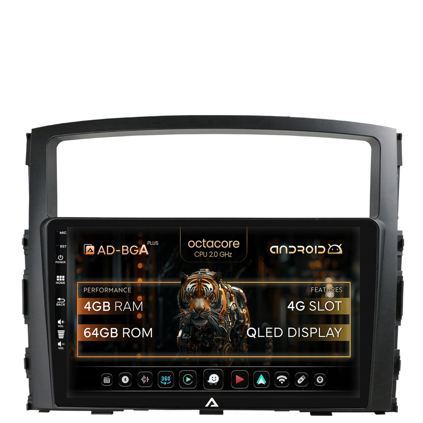 Navigatie Mitsubishi Pajero (2006-2014), Android, A-Octacore / 4GB RAM + 64GB ROM, 9 Inch - AD-BGA9004+AD-BGRKIT271