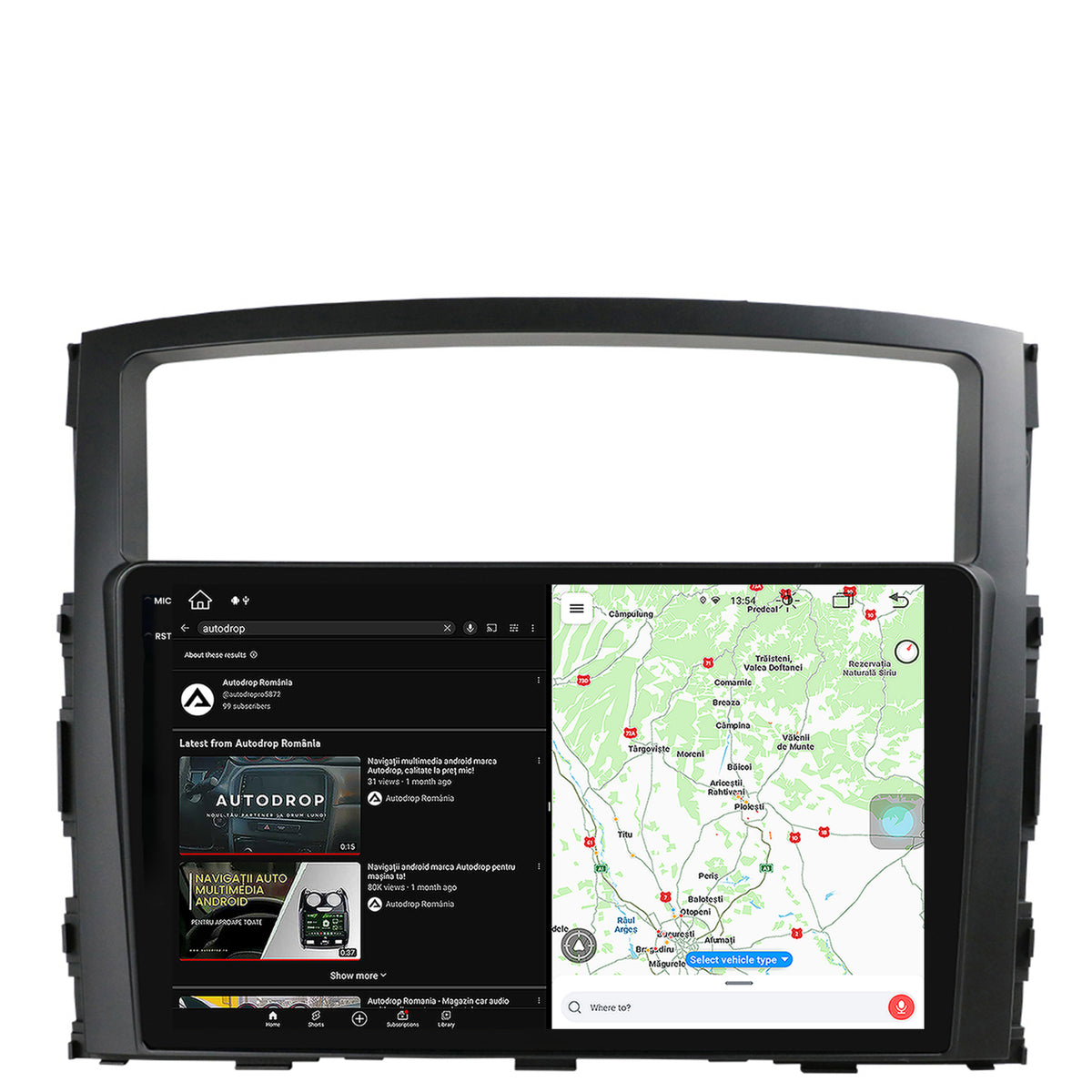 Navigatie Mitsubishi Pajero (2006-2014), Android, X-Octacore / 8GB RAM + 256GB ROM, 9.5 Inch - AD-BGX9008+AD-BGRKIT271