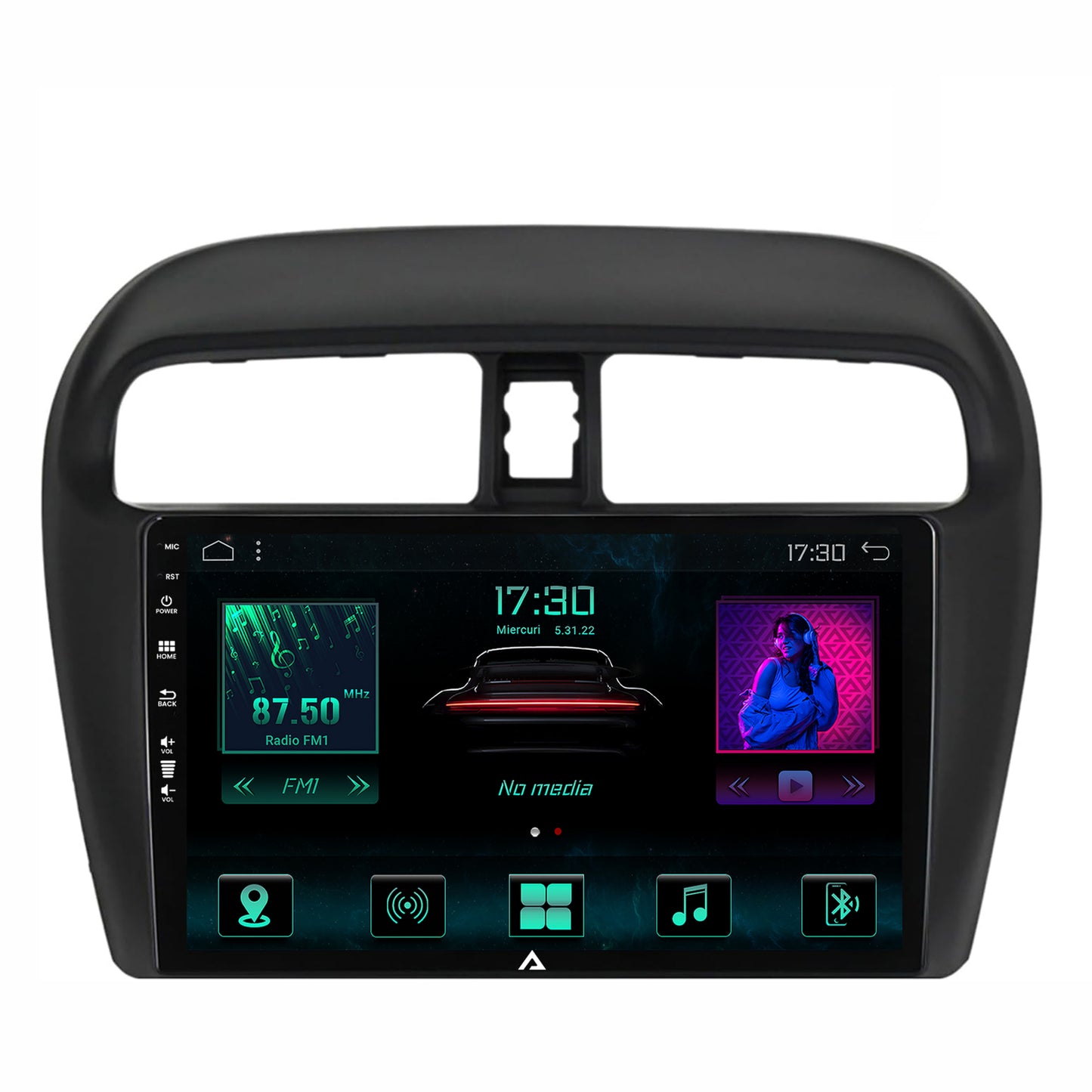 Navigatie Mitsubishi Space Star / Mirage / Attrage, Android, A-Octacore / 4GB RAM + 64GB ROM, 9 Inch - AD-BGA9004+AD-BGRKIT267V3