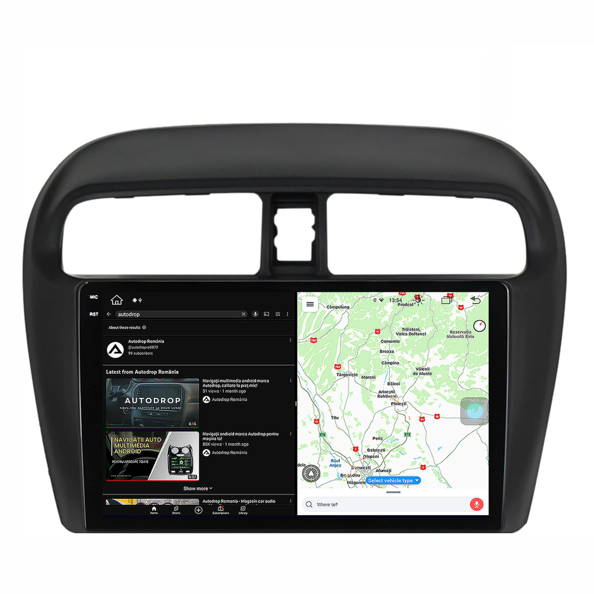Navigatie Mitsubishi Space Star / Mirage / Attrage, Android, X-Octacore / 8GB RAM + 256GB ROM, 9.5 Inch - AD-BGX9008+AD-BGRKIT267V3