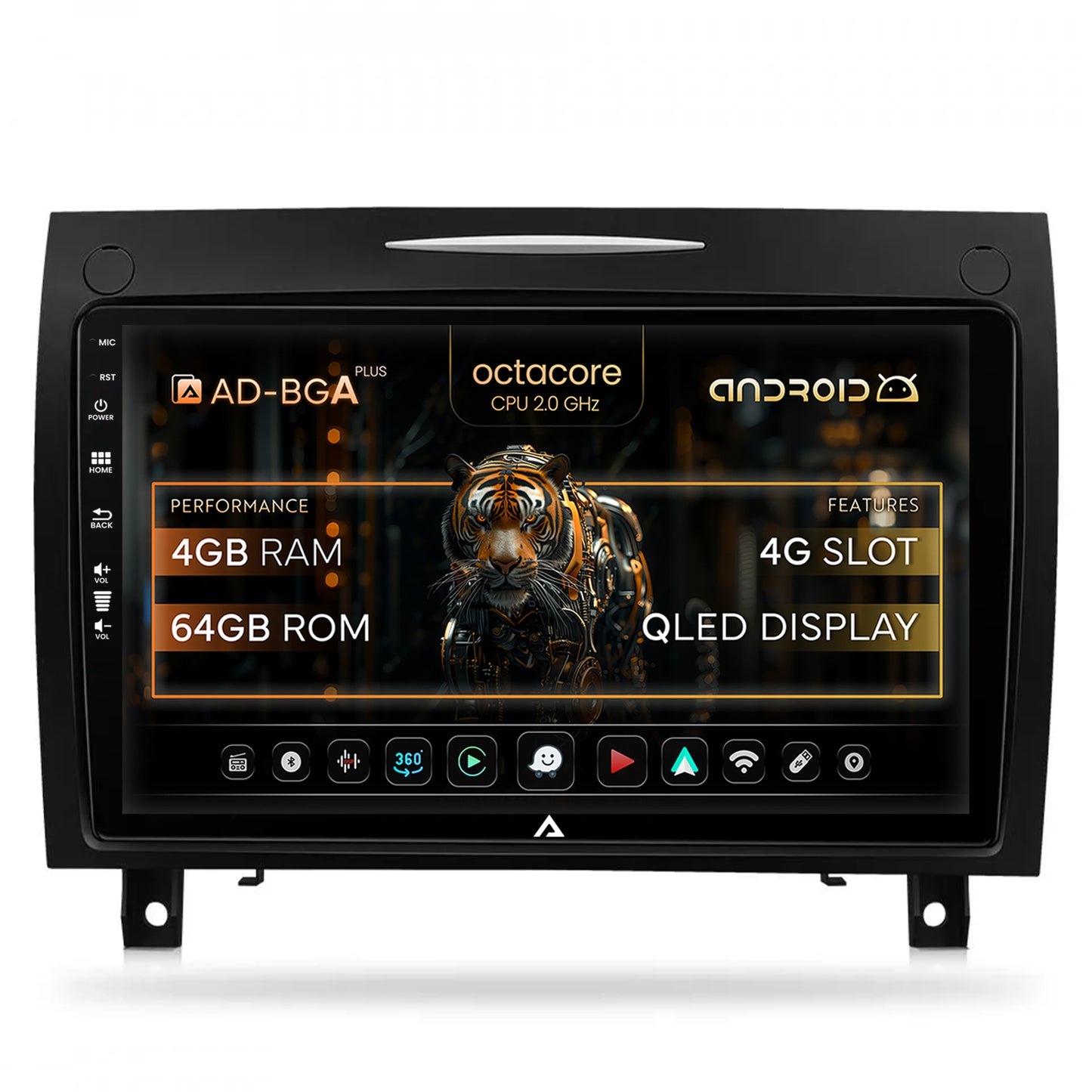 Navigatie Navigatie Benz SLK (2006-2010), Android, A-Octacore / 4GB RAM + 64GB ROM, 9 Inch - AD-BGA9004+AD-BGRKIT406V2