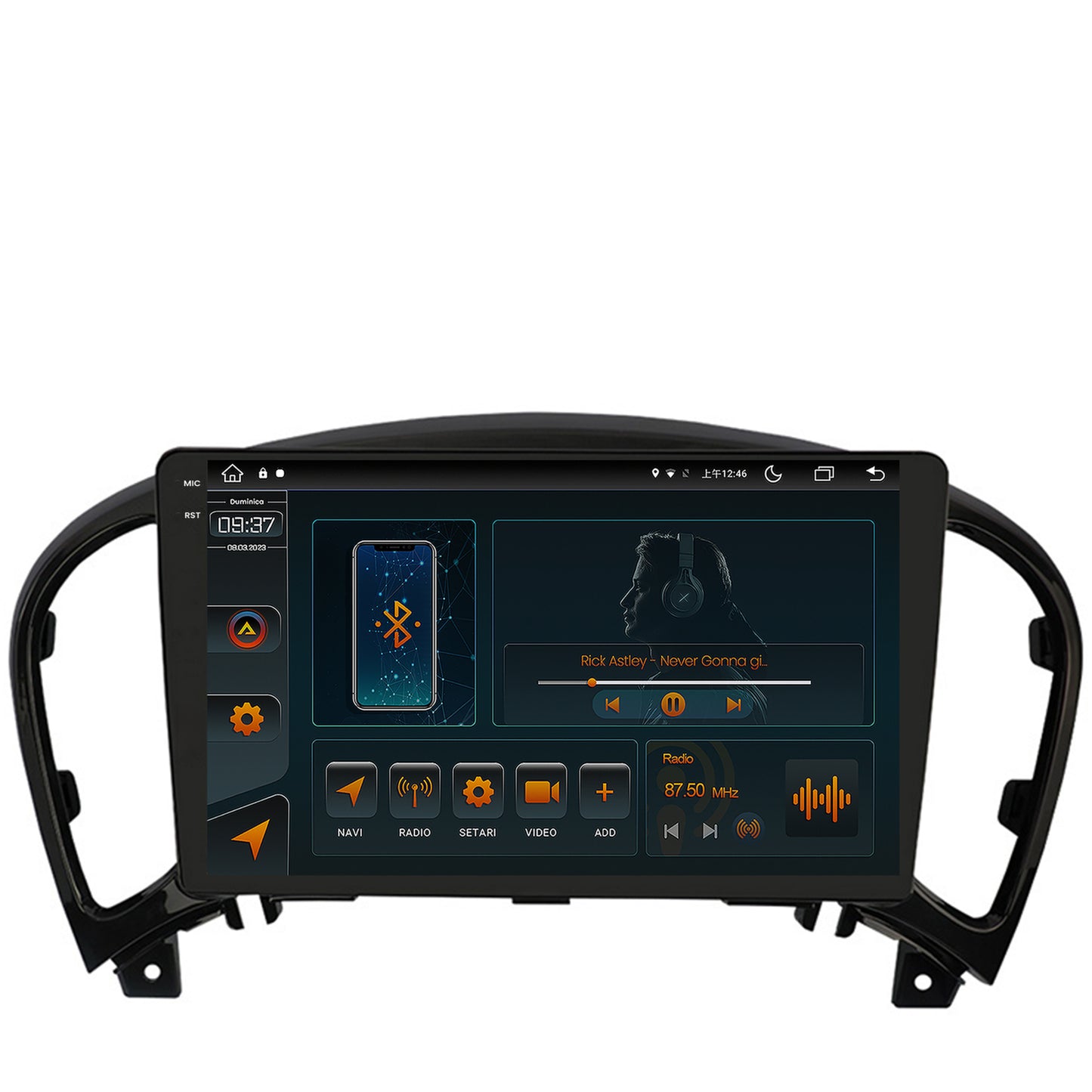 Navigatie Nissan Juke (2010-2019), Android, V-Octacore / 4GB RAM + 64GB ROM, 9.5 Inch - AD-BGV9004+AD-BGRKIT168
