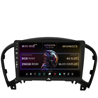 Navigatie Nissan Juke (2010-2019), Android, Z-Octacore / 8GB RAM + 256GB ROM, 9 Inch - AD-BGZ9008+AD-BGRKIT168