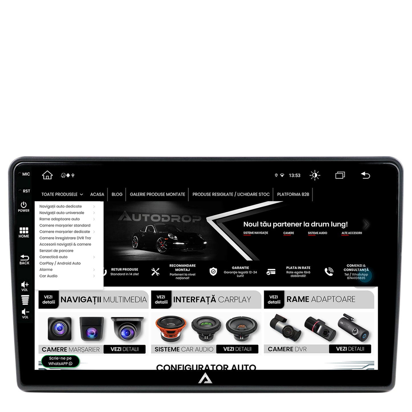 Navigatie Nissan Navara (2006-2014), Android, Z-Octacore / 8GB RAM + 256GB ROM, 9 Inch - AD-BGZ9008+AD-BGRKIT172