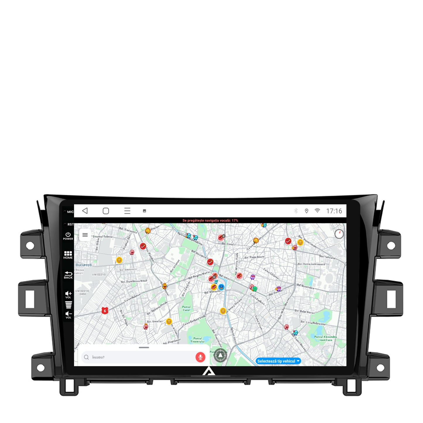 Navigatie Nissan Navara (2015+), Android, E-Octacore / 2GB RAM + 32GB ROM, 10.1 Inch - AD-BGE10002+AD-BGRKIT163