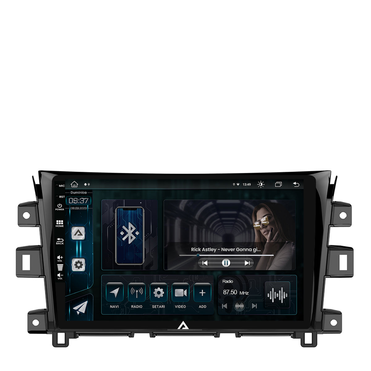 Navigatie Nissan Navara (2015+), Android, Z-Octacore / 8GB RAM + 256GB ROM, 10.1 Inch - AD-BGZ10008+AD-BGRKIT163