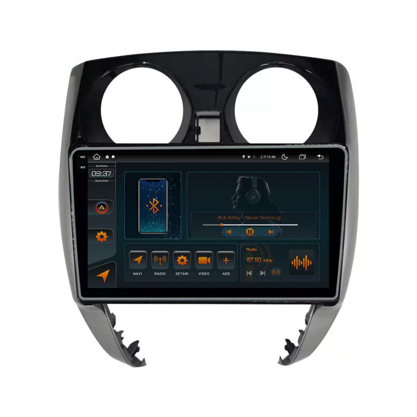 Navigatie Nissan Note (2012-2019), Android, V-Octacore / 4GB RAM + 64GB ROM, 10.36 Inch - AD-BGV9004+AD-BGRKIT167