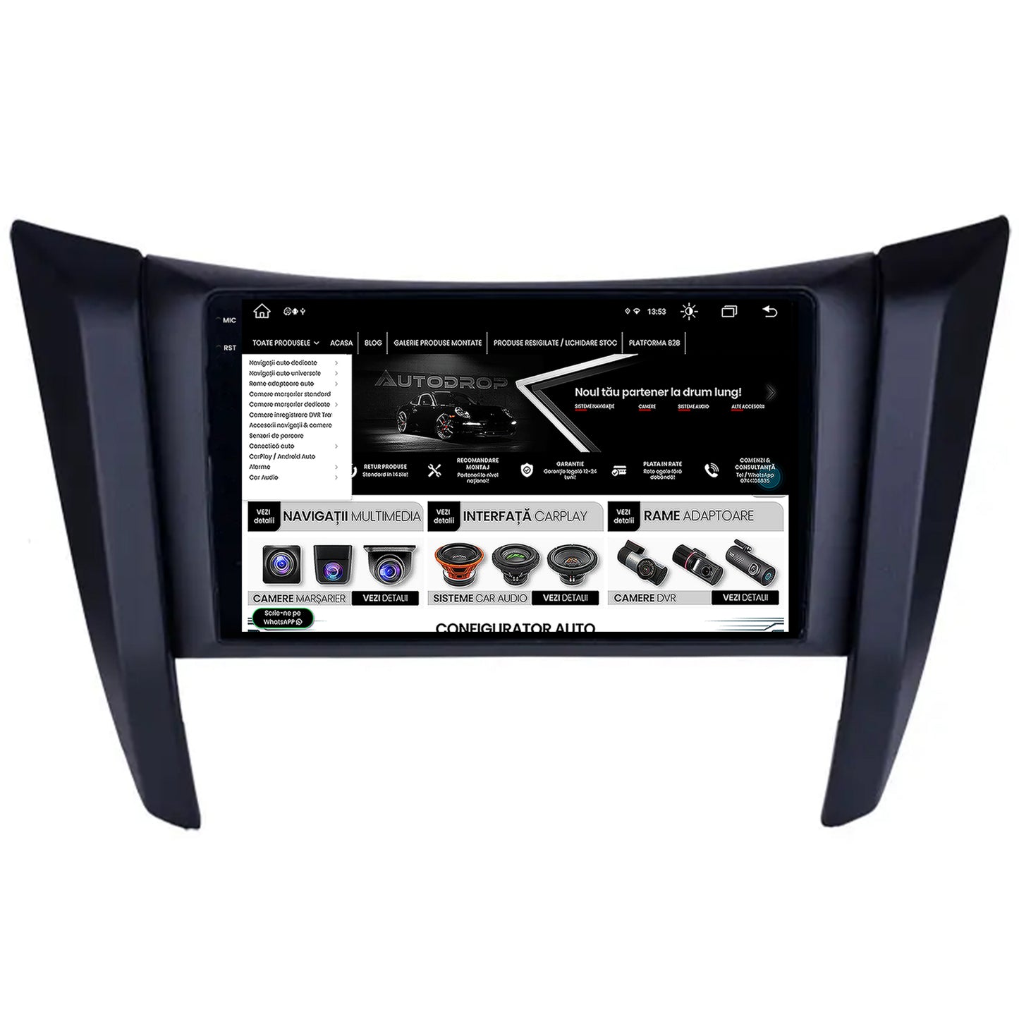 Navigatie Nissan Navara (2015+), Android, X-Octacore / 8GB RAM + 256GB ROM, 9.5 Inch - AD-BGX9008+AD-BGRKIT163v2