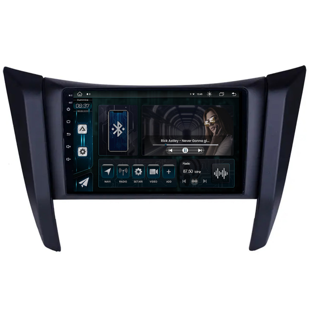 Navigatie Nissan Navara (2015+), Android, Z-Octacore / 8GB RAM + 256GB ROM, 9 Inch - AD-BGZ9008+AD-BGRKIT163v2