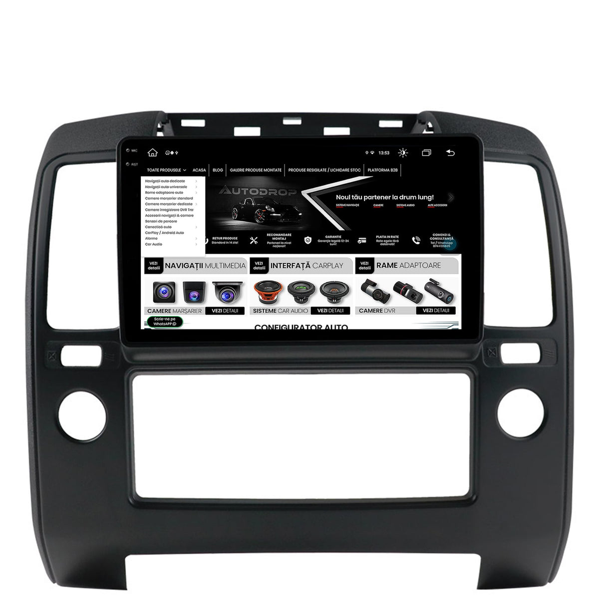 Navigatie Nissan navara, Android, X-Octacore / 8GB RAM + 256GB ROM, 9.5 Inch - AD-BGX9008+AD-BGRKIT170