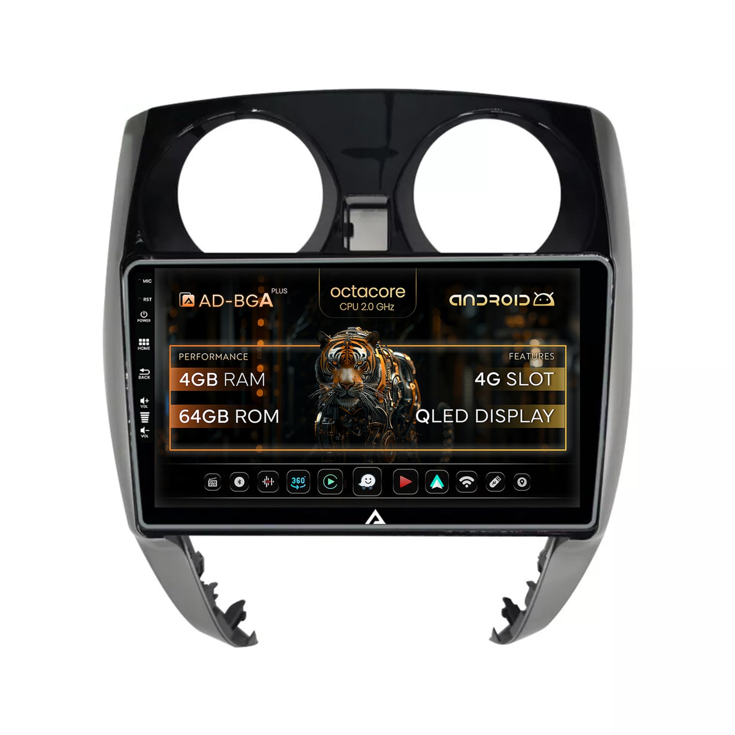 Navigatie Nissan Note (2012-2019), Android, A-Octacore / 4GB RAM + 64GB ROM, 10.1 Inch - AD-BGA10004+AD-BGRKIT167