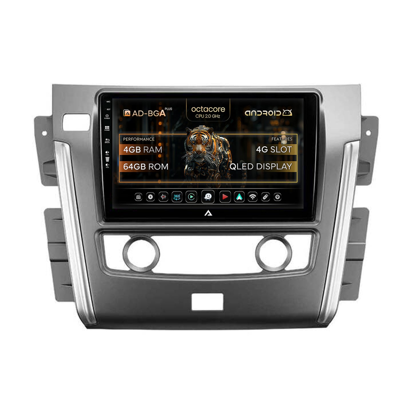 Navigatie Nissan Patrol (2012-2020), Android, A-Octacore / 4GB RAM + 64GB ROM, 10.1 Inch - AD-BGA10004+AD-BGRKIT164