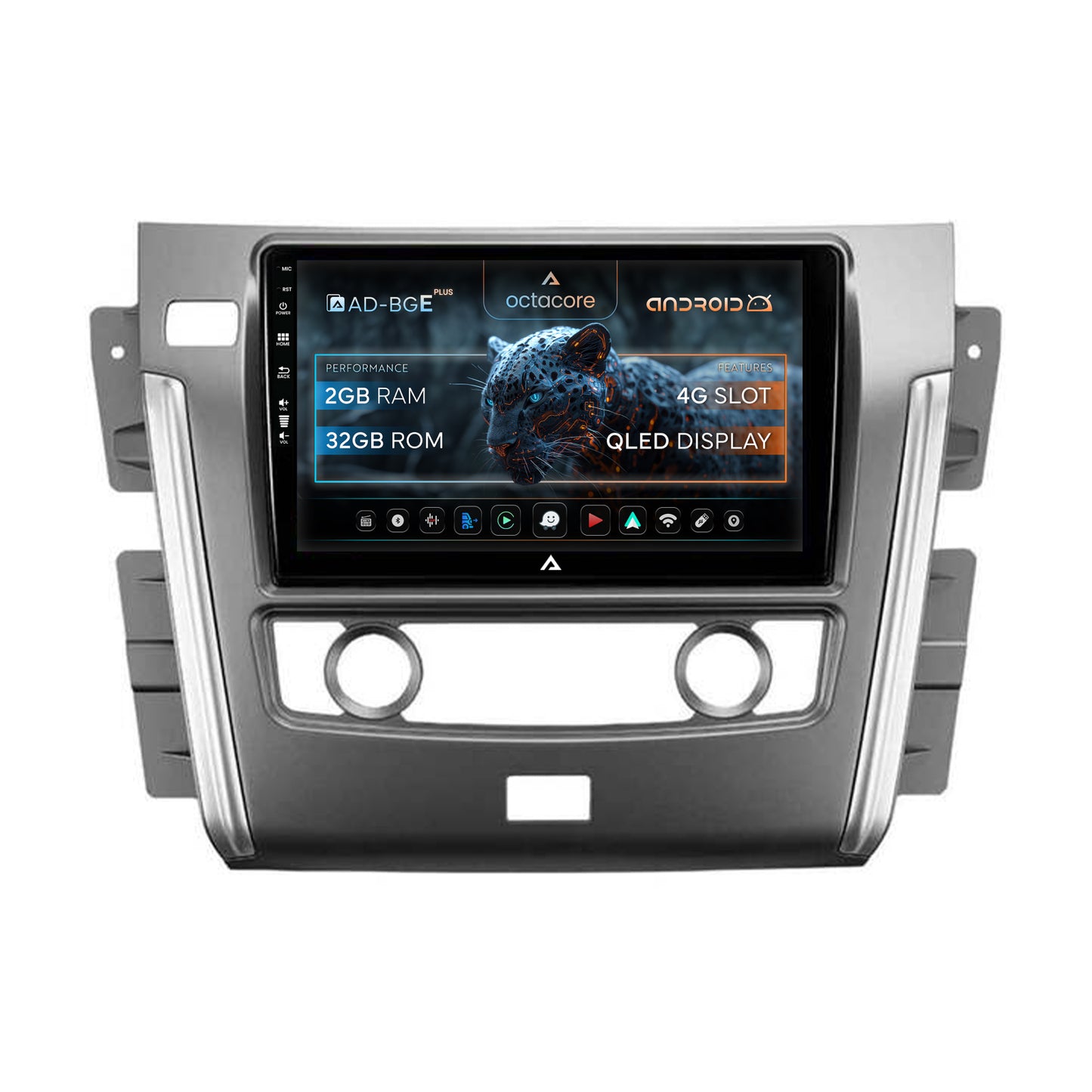 Navigatie Nissan Patrol (2012-2020), Android, E-Octacore / 2GB RAM + 32GB ROM, 9 Inch - AD-BGE9002+AD-BGRKIT164