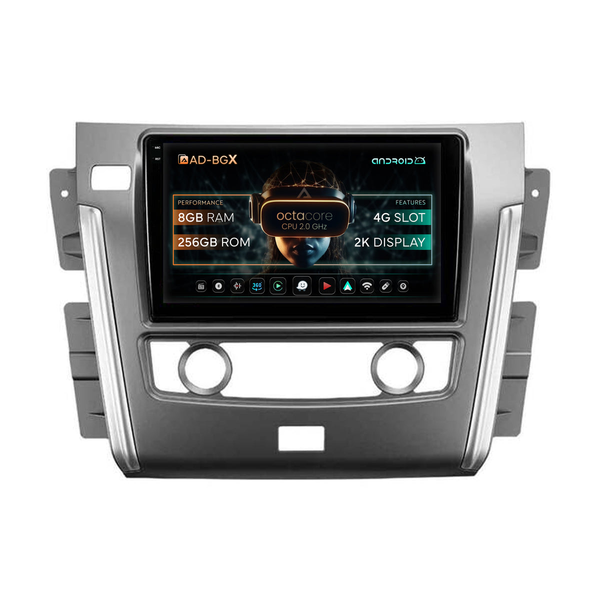 Navigatie Nissan Patrol (2012-2020), Android, X-Octacore / 8GB RAM + 256GB ROM, 10.36 Inch - AD-BGX10008+AD-BGRKIT164