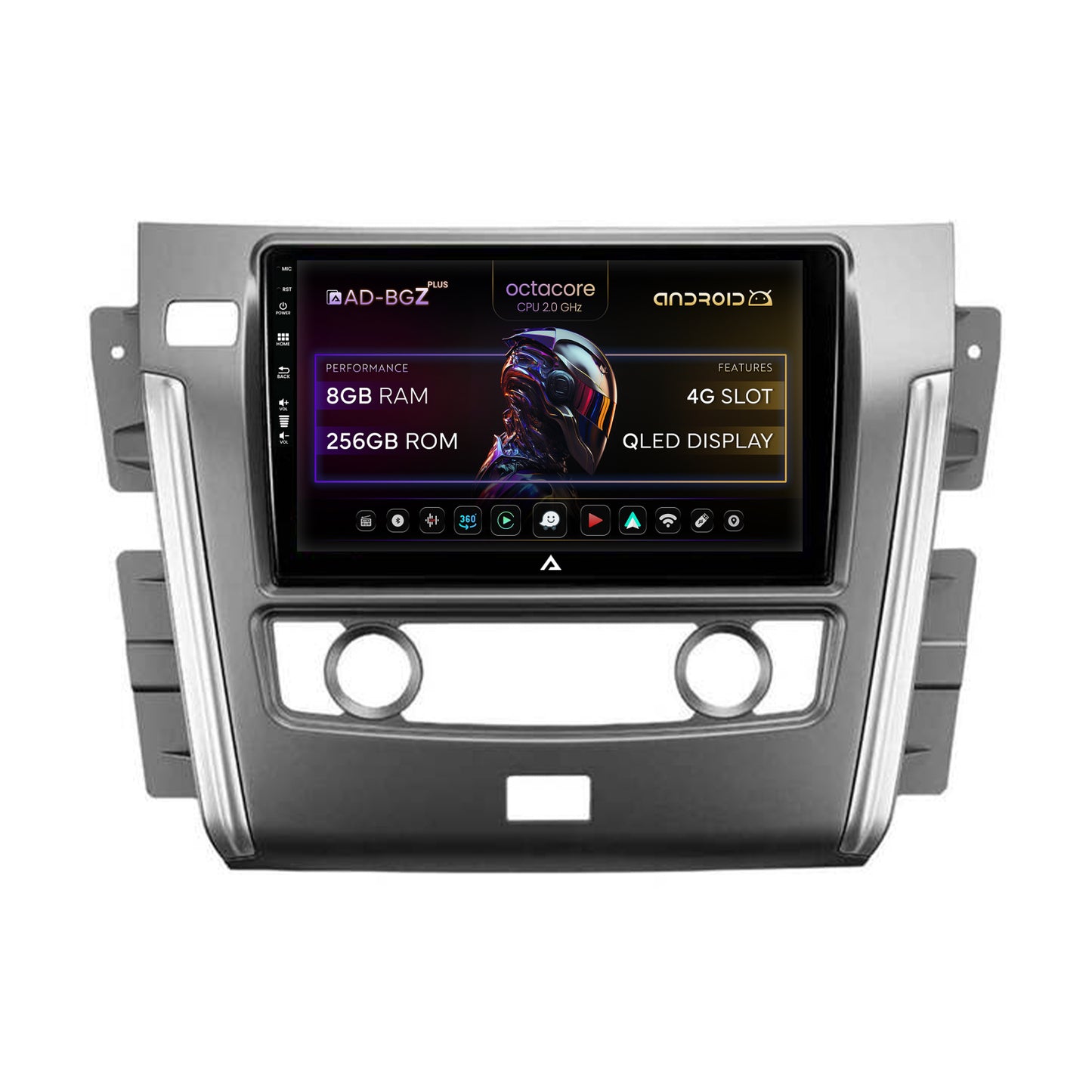 Navigatie Nissan Patrol (2012-2020), Android, Z-Octacore / 8GB RAM + 256GB ROM, 10.1 Inch - AD-BGZ10008+AD-BGRKIT164