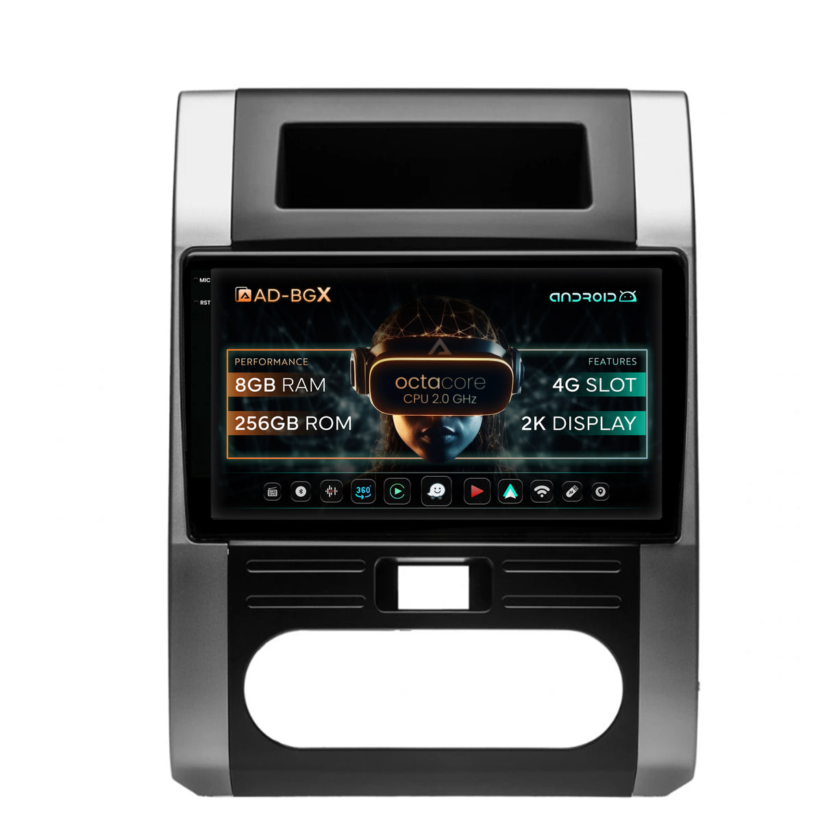 Navigatie Nissan X-Trail (2007-2013), Android, X-Octacore / 8GB RAM + 256GB ROM, 10.36 Inch - AD-BGX10008+AD-BGRKIT160