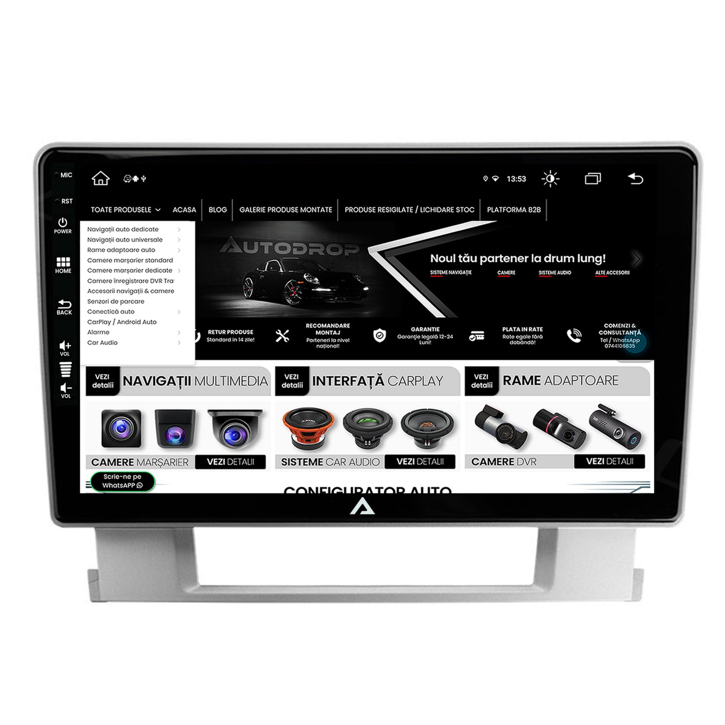 Navigatie Opel Astra J, Android, Z-Octacore / 8GB RAM + 256GB ROM, 9 Inch - AD-BGZ9008+AD-BGRKIT253