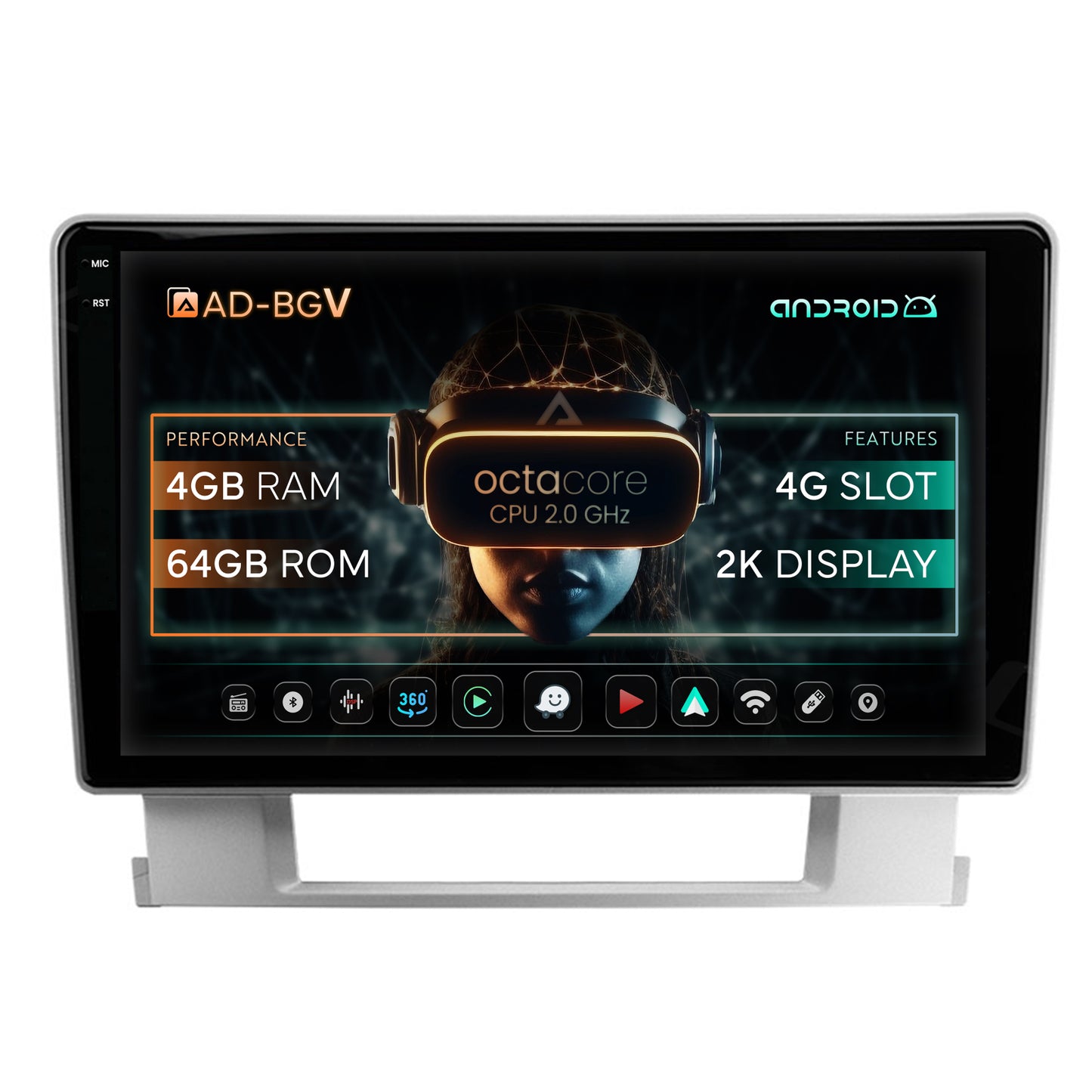 Navigatie Opel Astra J, Android, V-Octacore / 4GB RAM + 64GB ROM, 9.5 Inch - AD-BGV9004+AD-BGRKIT253