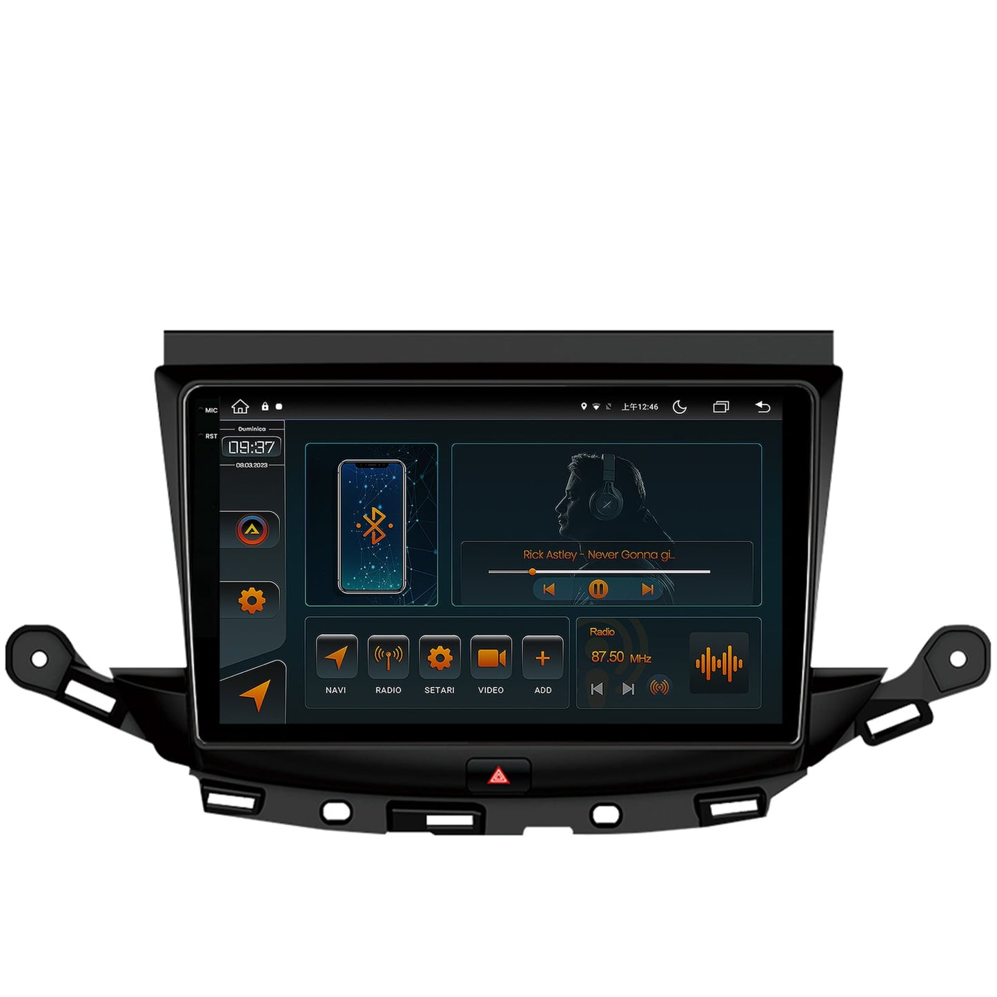 Navigatie Opel Astra K, Android, V-Octacore / 4GB RAM + 64GB ROM, 9.5 Inch - AD-BGV9004+AD-BGRKIT251
