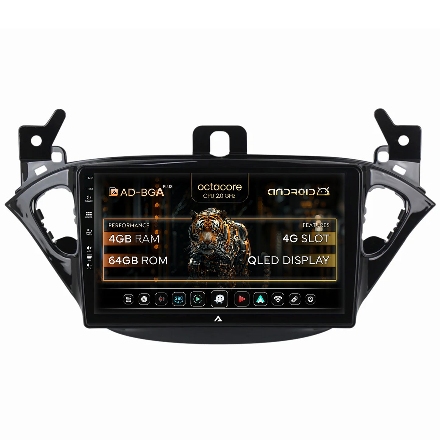 Navigatie Opel Corsa E / Adam (2013-2019), Android, A-Octacore / 4GB RAM + 64GB ROM, 9 Inch - AD-BGA9004+AD-BGRKIT387