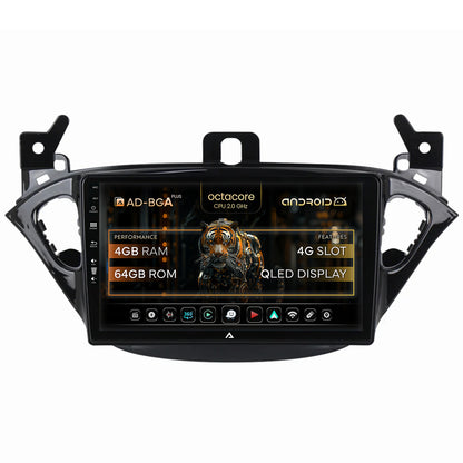 Navigatie Opel Corsa E / Adam (2013-2019), Android, A-Octacore / 4GB RAM + 64GB ROM, 9 Inch - AD-BGA9004+AD-BGRKIT387