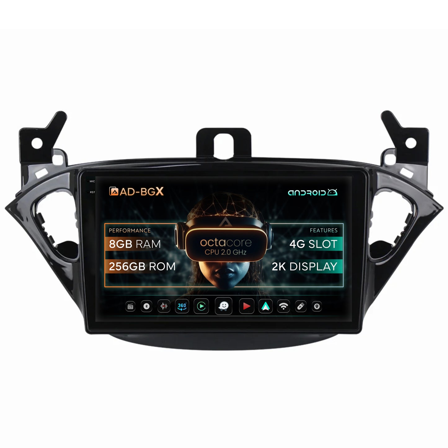 Navigatie Opel Corsa E / Adam (2013-2019), Android, X-Octacore / 8GB RAM + 256GB ROM, 9 Inch - AD-BGX9008+AD-BGRKIT387