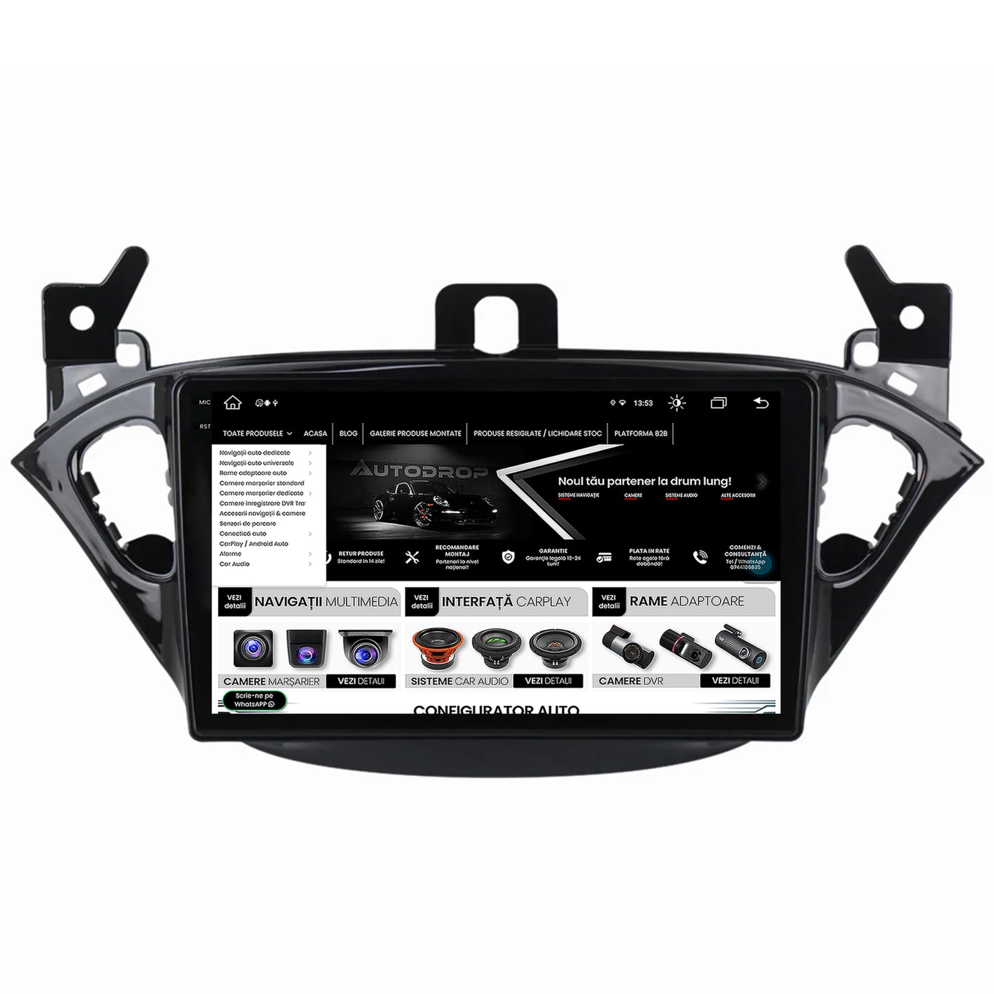 Navigatie Opel Corsa E / Adam (2013-2019), Android, V-Octacore / 4GB RAM + 64GB ROM, 9.5 Inch - AD-BGV9004+AD-BGRKIT387