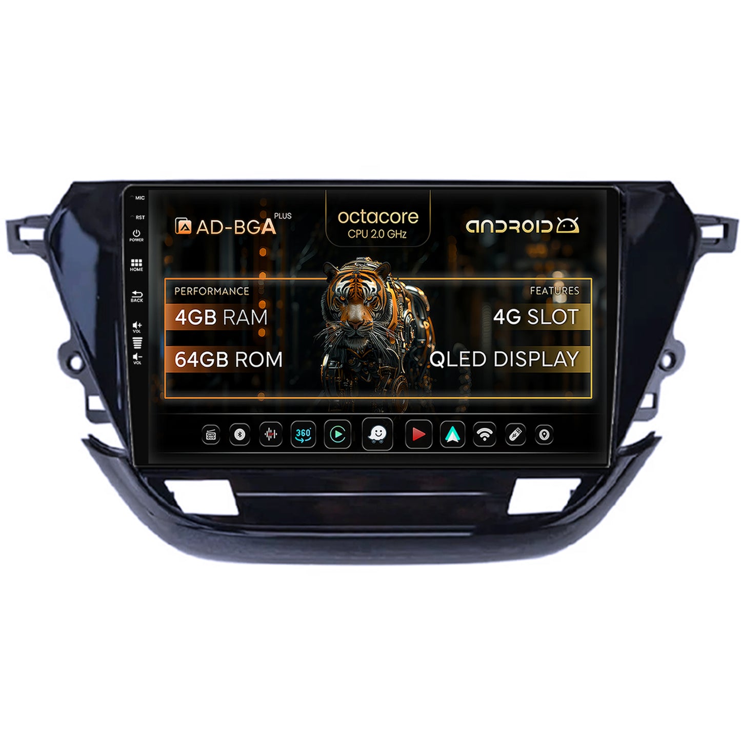 Navigatie Opel Corsa F (2019+), Android, A-Octacore / 4GB RAM + 64GB ROM, 9 Inch - AD-BGA9004+AD-BGRKIT380