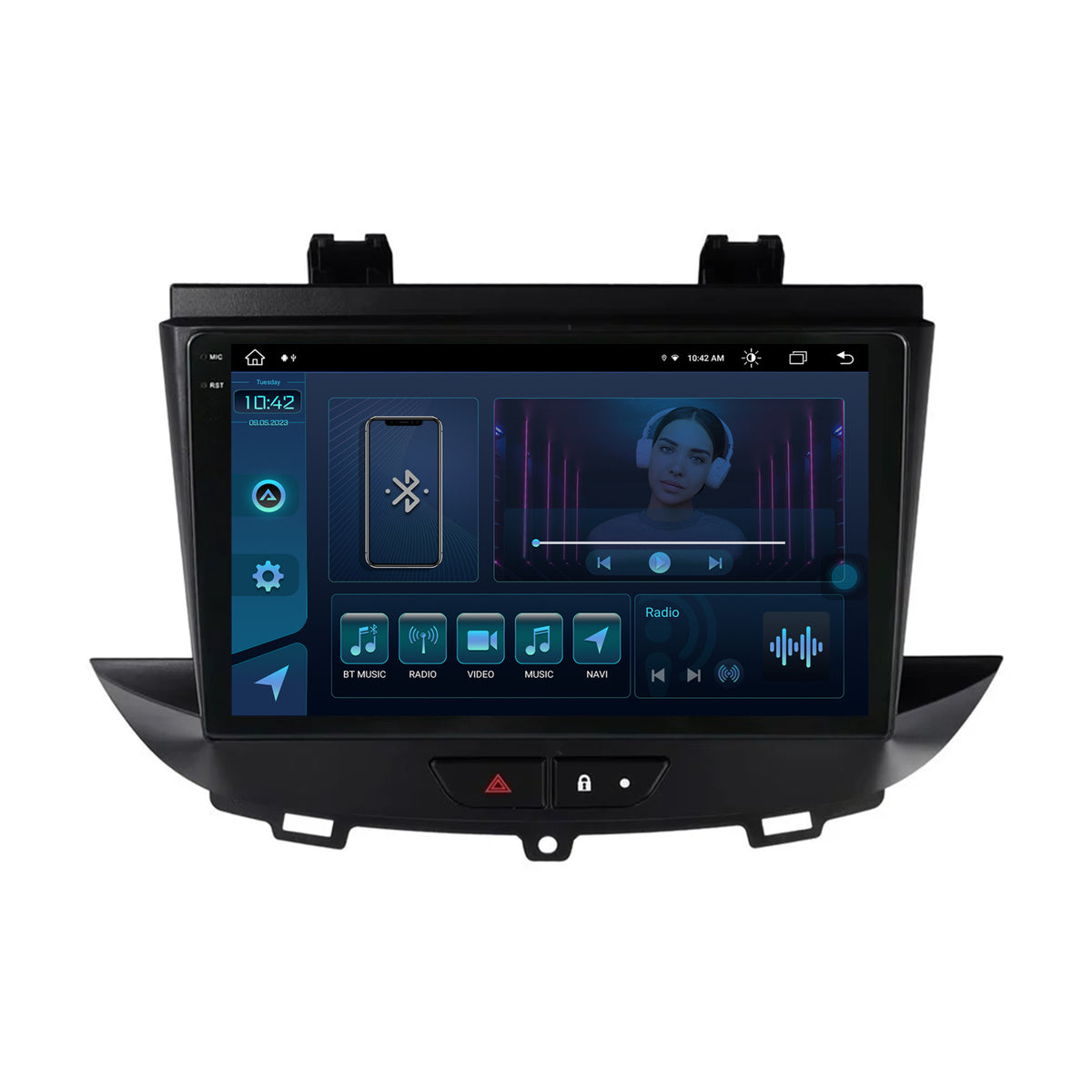 Navigatie Opel Grandland X / Opel Crossland X (2017-2021), Android, X-Octacore / 8GB RAM + 256GB ROM, 9.5 Inch - AD-BGX9008+AD-BGRKIT354