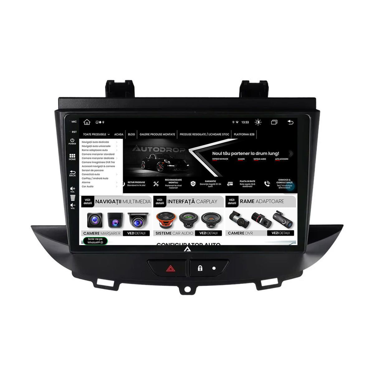 Navigatie Opel Grandland X / Opel Crossland X (2017-2021), Android, Z-Octacore / 8GB RAM + 256GB ROM, 9 Inch - AD-BGZ9008+AD-BGRKIT354