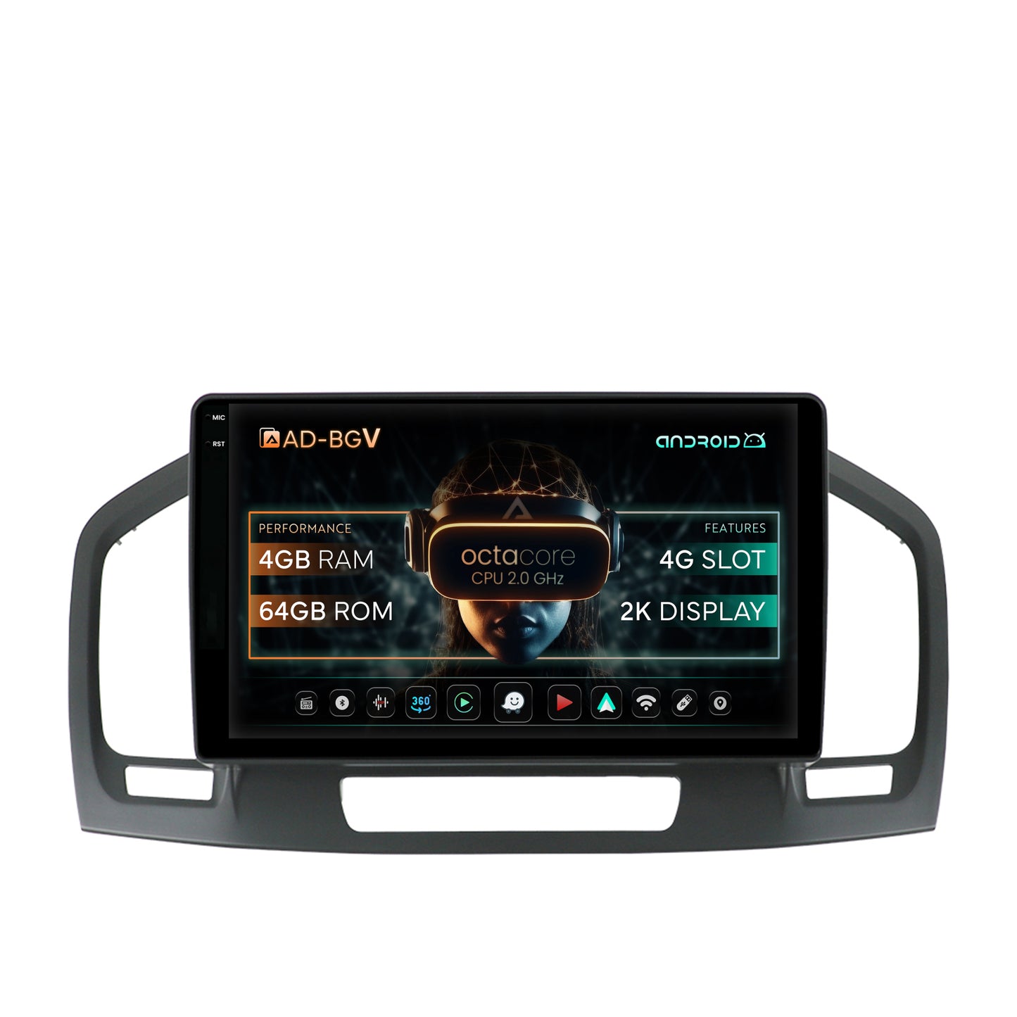 Navigatie Opel Insignia (2008-2013), Android, V-Octacore / 4GB RAM + 64GB ROM, 9.5 Inch - AD-BGV9004+AD-BGRKIT254