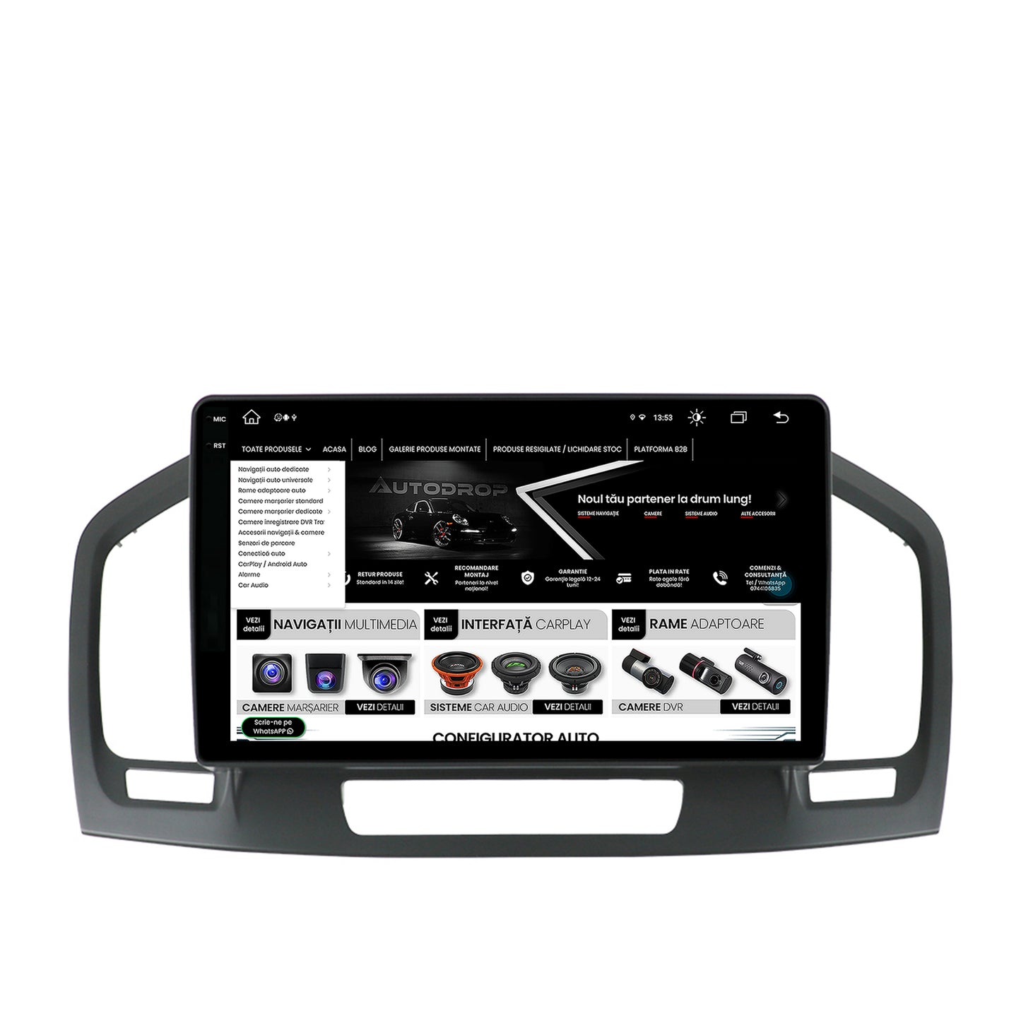 Navigatie Opel Insignia (2008-2013), Android, X-Octacore / 8GB RAM + 256GB ROM, 9.5 Inch - AD-BGX9008+AD-BGRKIT254