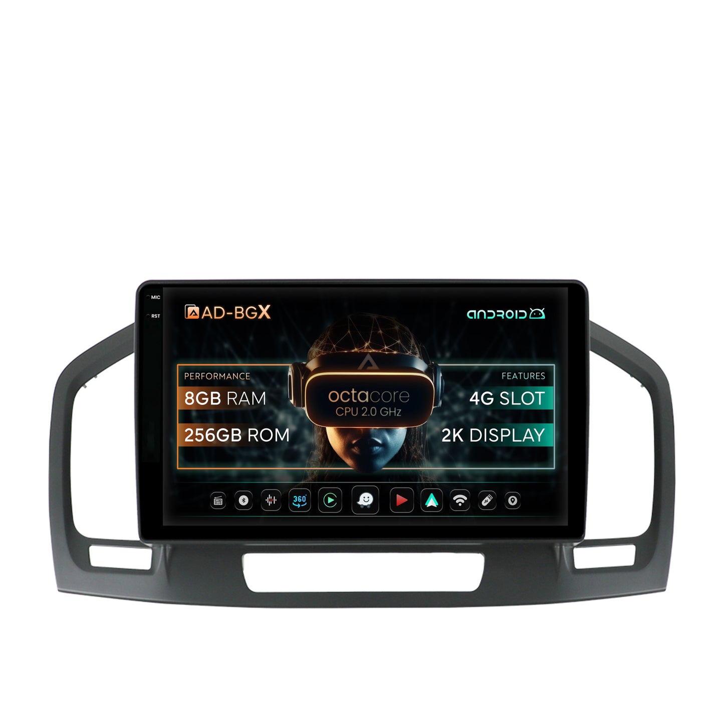 Navigatie Opel Insignia (2008-2013), Android, X-Octacore / 8GB RAM + 256GB ROM, 9.5 Inch - AD-BGX9008+AD-BGRKIT254
