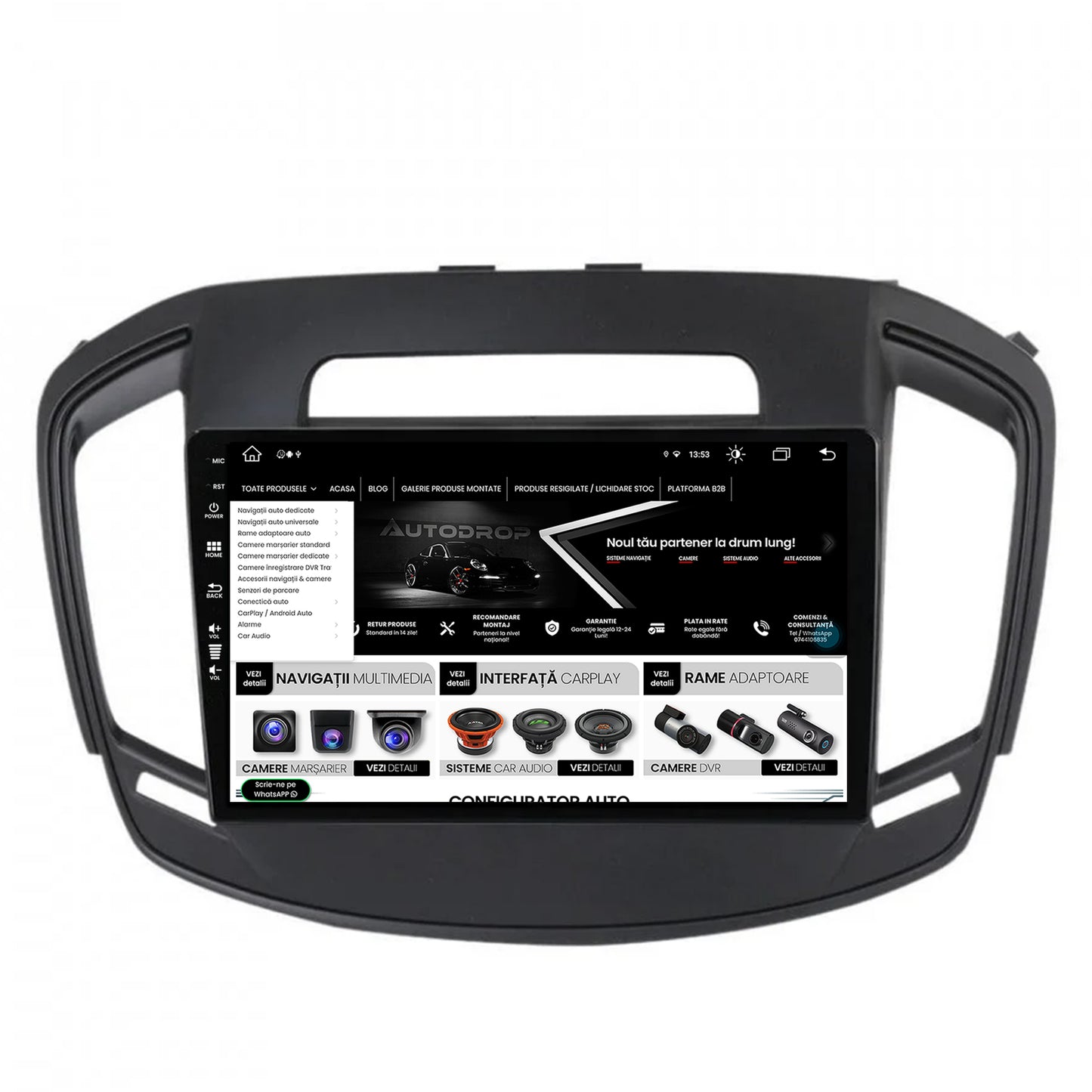 Navigatie Opel Insignia (2014-2016), Android, Z-Octacore / 8GB RAM + 256GB ROM, 9 Inch - AD-BGZ9008+AD-BGRKIT249