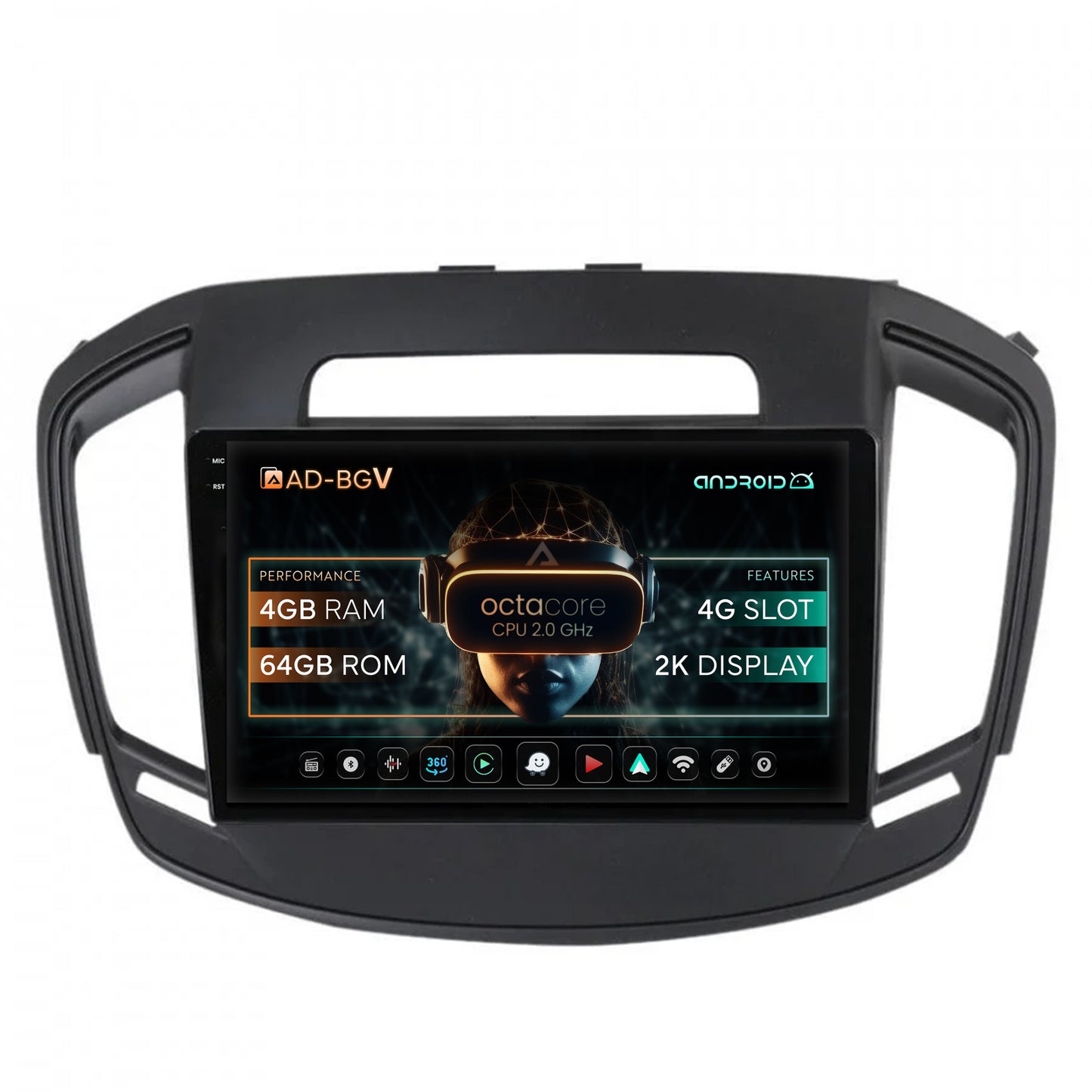 Navigatie Opel Insignia (2014-2016), Android, V-Octacore / 4GB RAM + 64GB ROM, 9.5 Inch - AD-BGV9004+AD-BGRKIT249