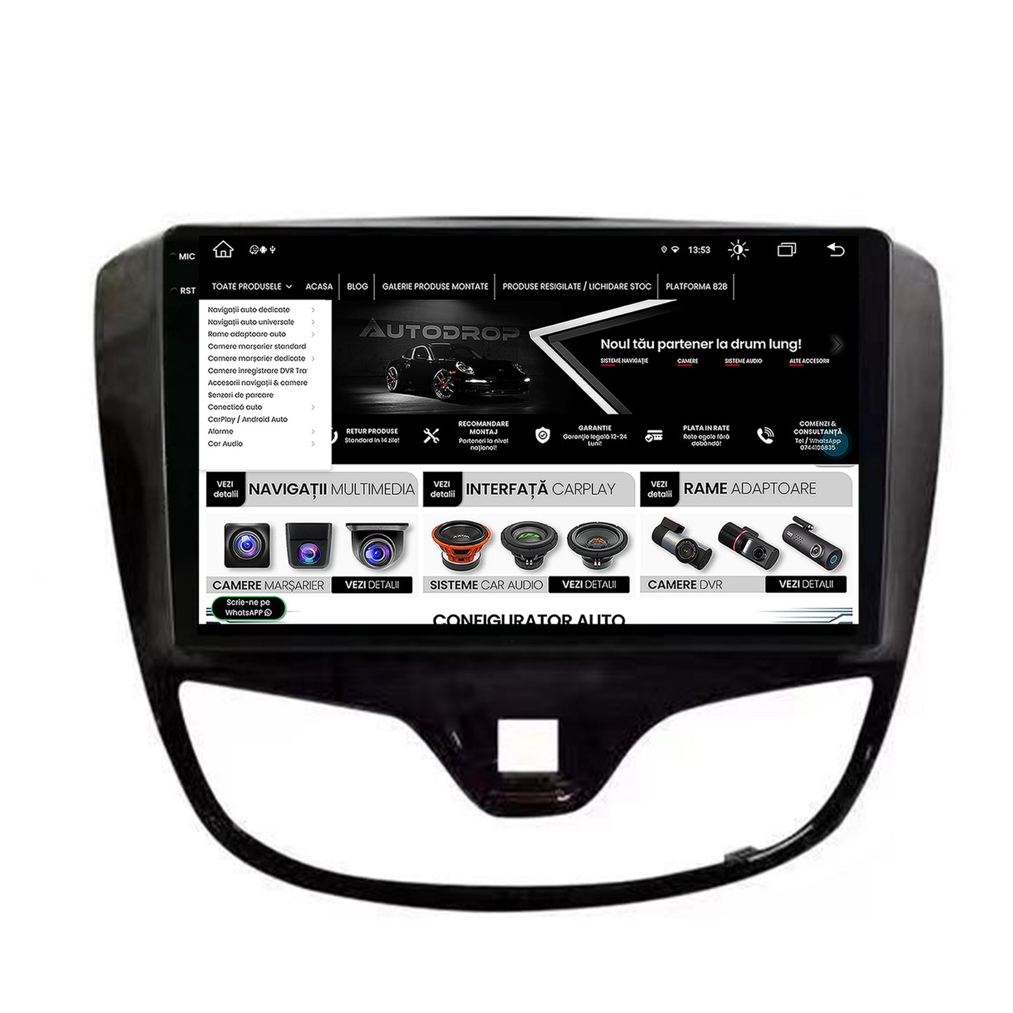 Navigatie Opel Karl (2015-2019), Android, X-Octacore / 8GB RAM + 256GB ROM, 9.5 Inch - AD-BGX9008+AD-BGRKIT385