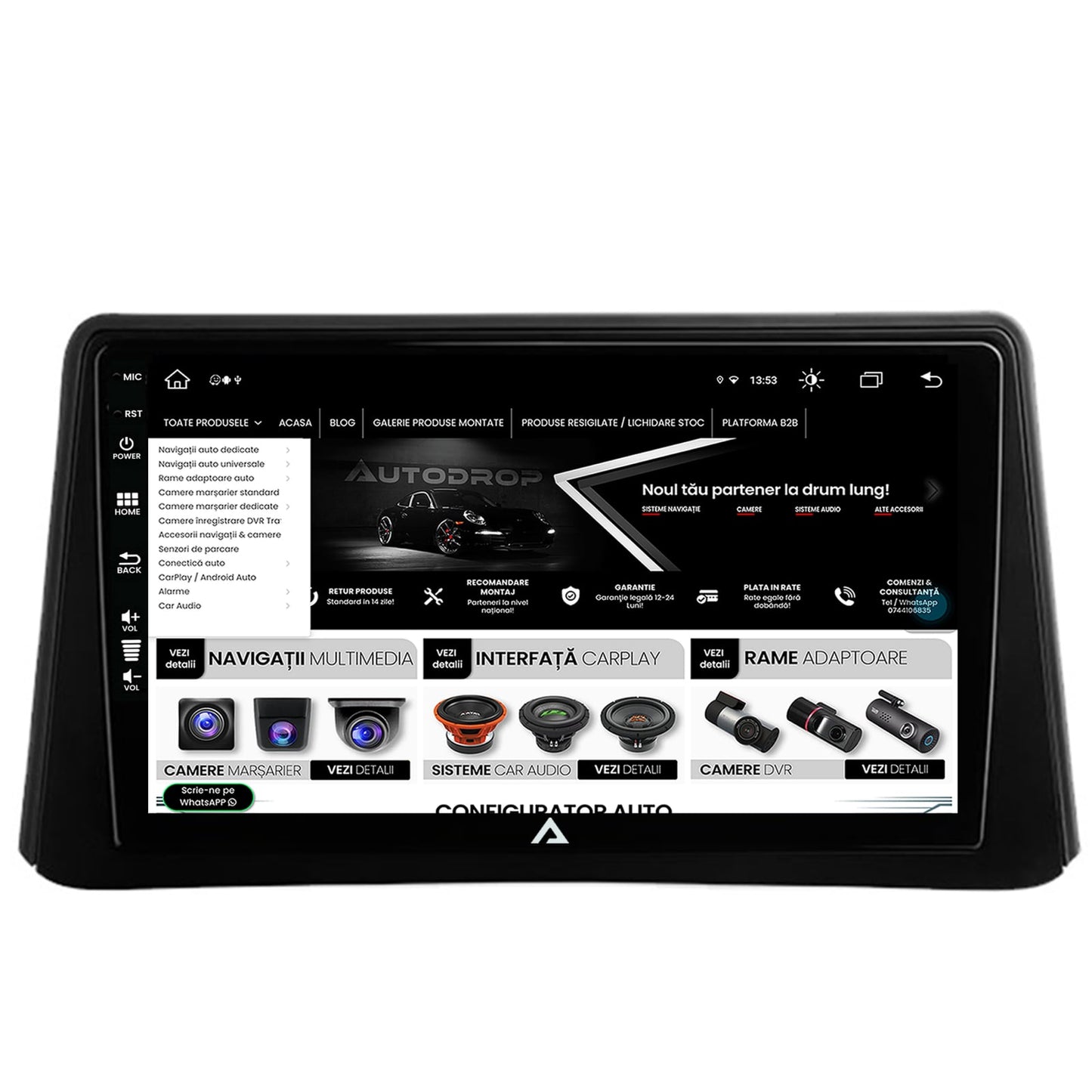 Navigatie Opel Mokka (2012-2016), Android, Z-Octacore / 8GB RAM + 256GB ROM, 9 Inch - AD-BGZ9008+AD-BGRKIT390