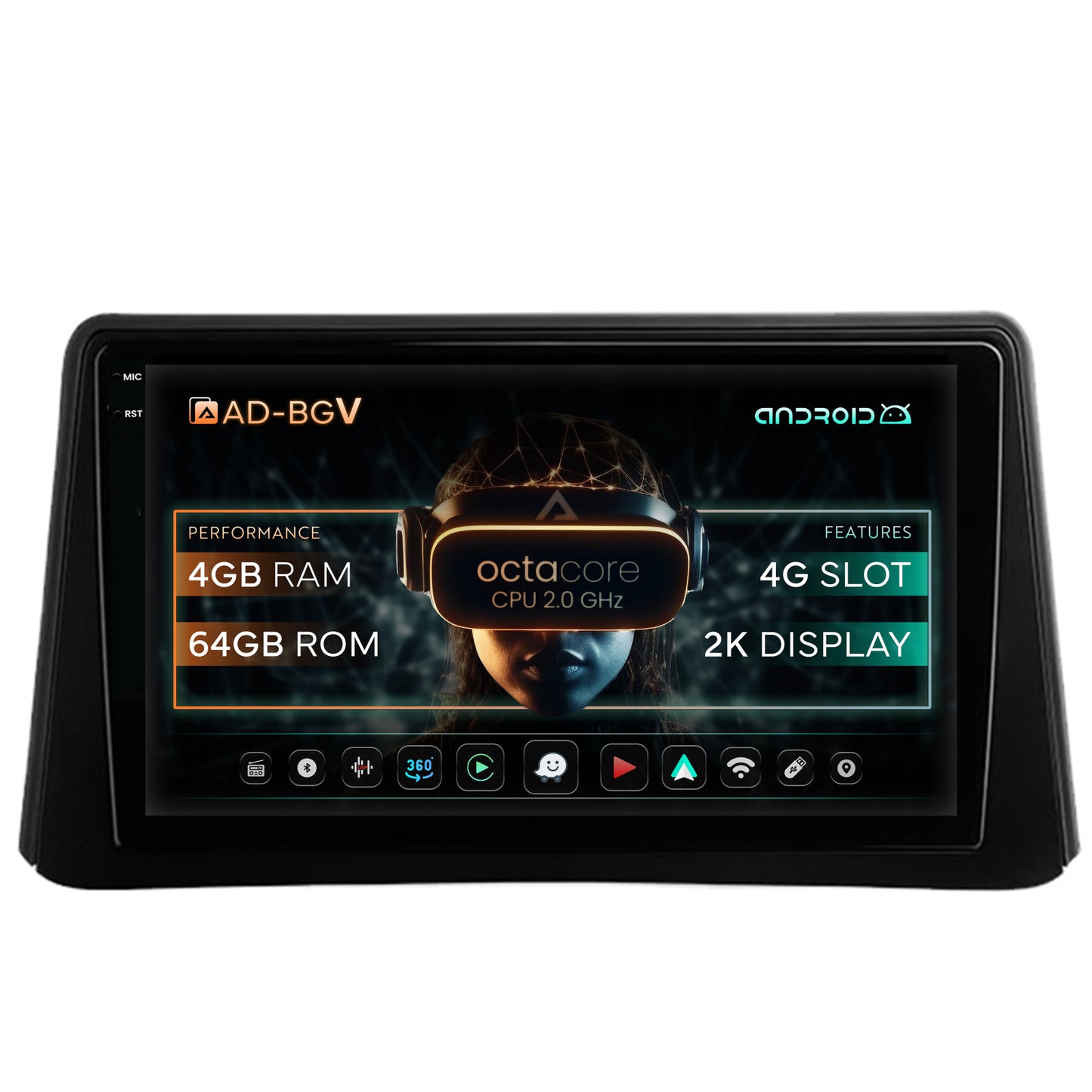 Navigatie Opel Mokka (2012-2016), Android, V-Octacore / 4GB RAM + 64GB ROM, 9.5 Inch - AD-BGV9004+AD-BGRKIT390