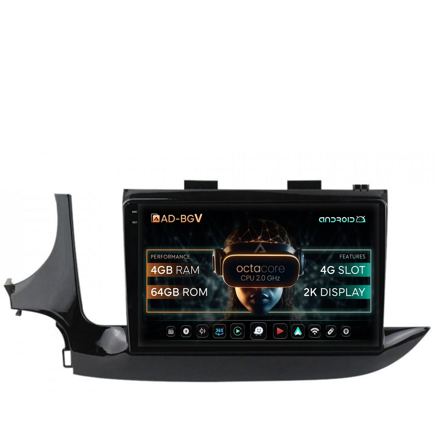 Navigatie Opel Mokka (2016-Prezent), Android, V-Octacore / 4GB RAM + 64GB ROM, 9.5 Inch - AD-BGV9004+AD-BGRKIT250