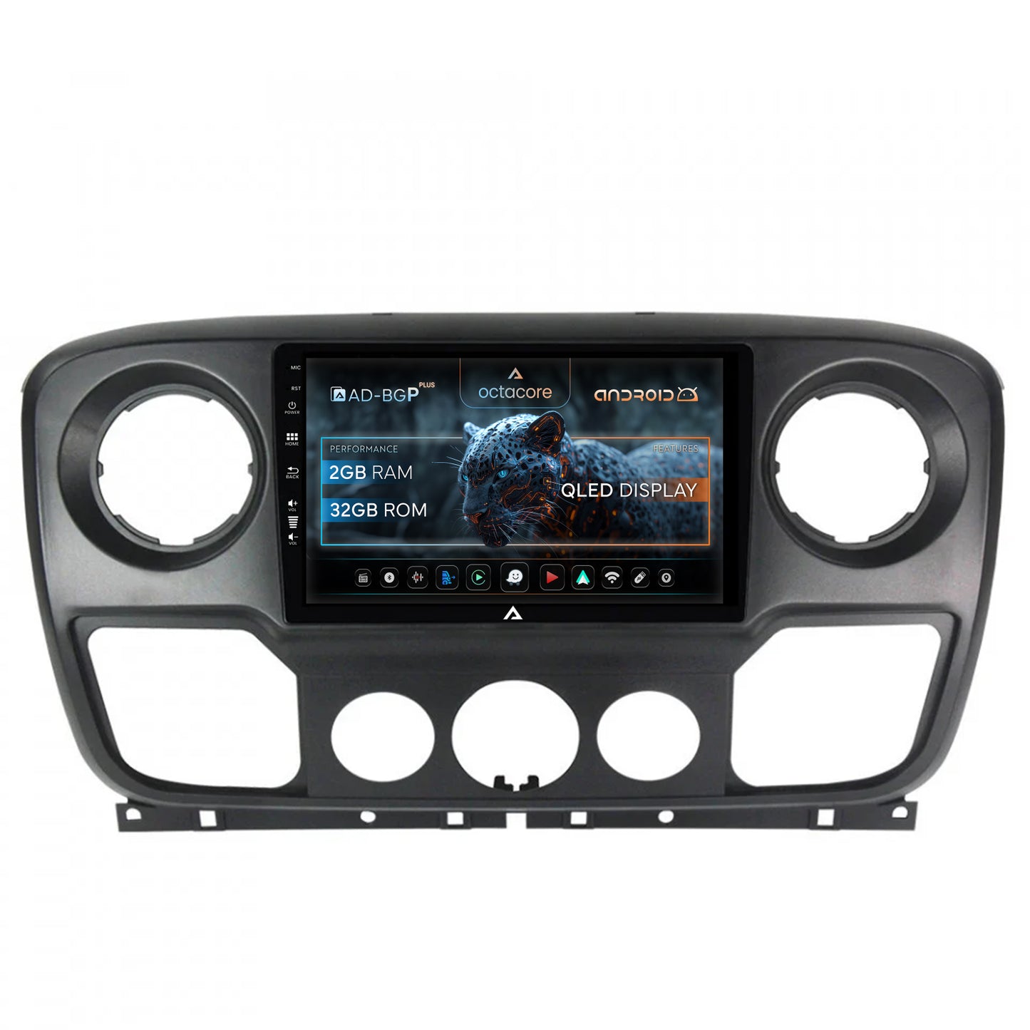 Navigatie Opel Movano / Renault Master (2011-2021), Android, P-Octacore / 2GB RAM + 32GB ROM, 10.1 Inch - AD-BGP10002+AD-BGRKIT388V2