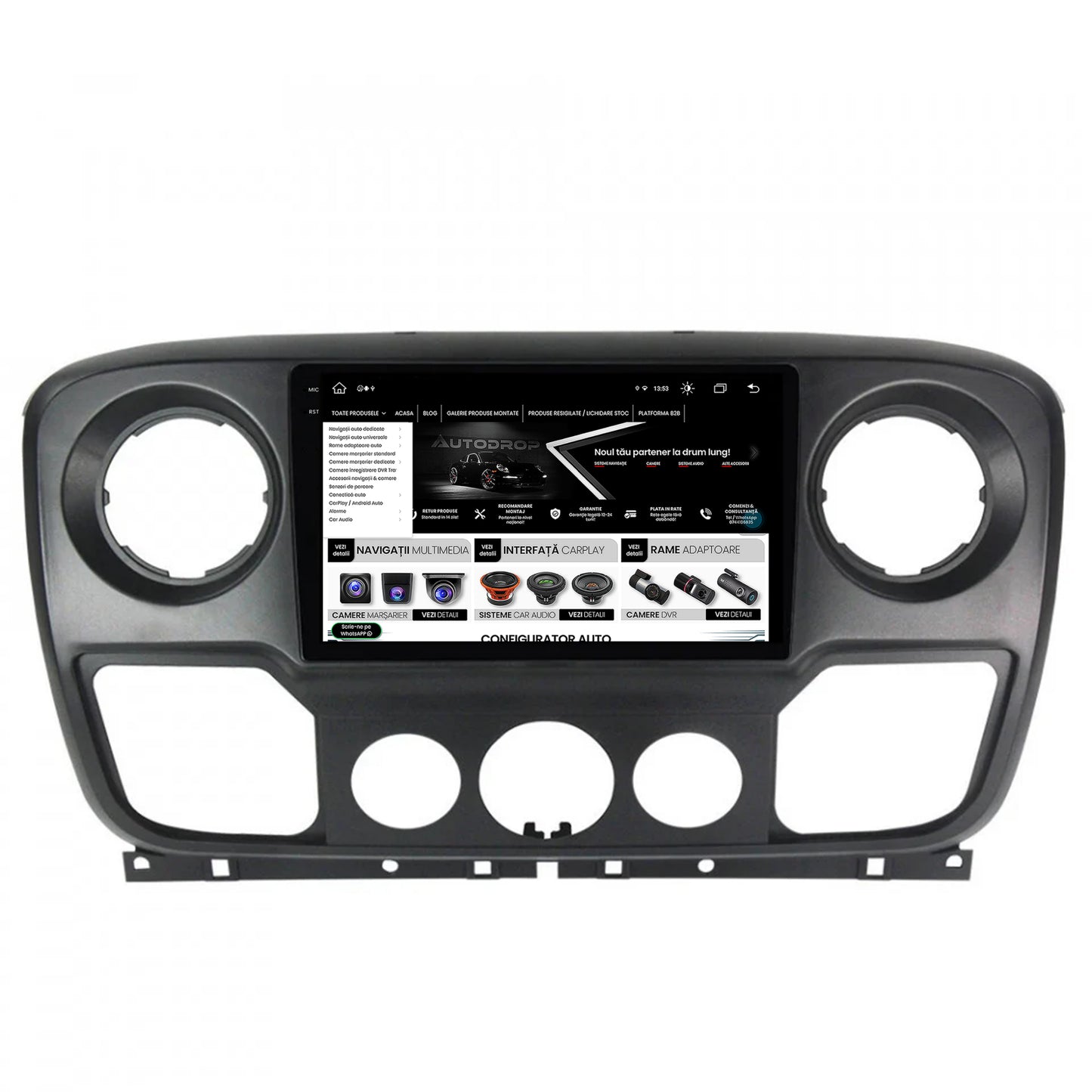 Navigatie Opel Movano / Renault Master / Nissan NV400 (2011-2021), Android, V-Octacore / 4GB RAM + 64GB ROM, 10.36 Inch - AD-BGV10004+AD-BGRKIT388V2
