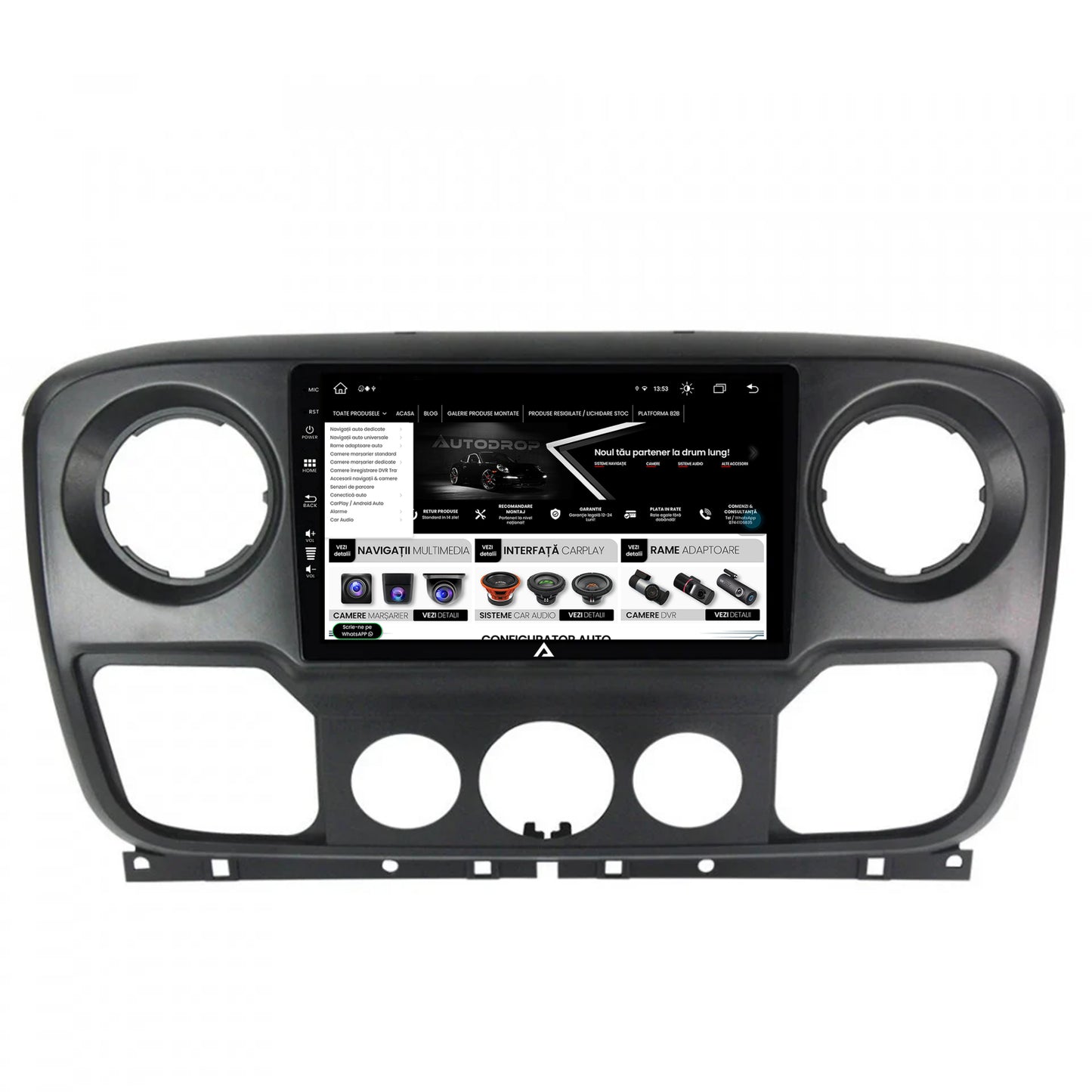Navigatie Opel Movano / Renault Master / Nissan NV400 (2011-2021), Android, Z-Octacore / 8GB RAM + 256GB ROM, 10.1 Inch - AD-BGZ10008+AD-BGRKIT388V2